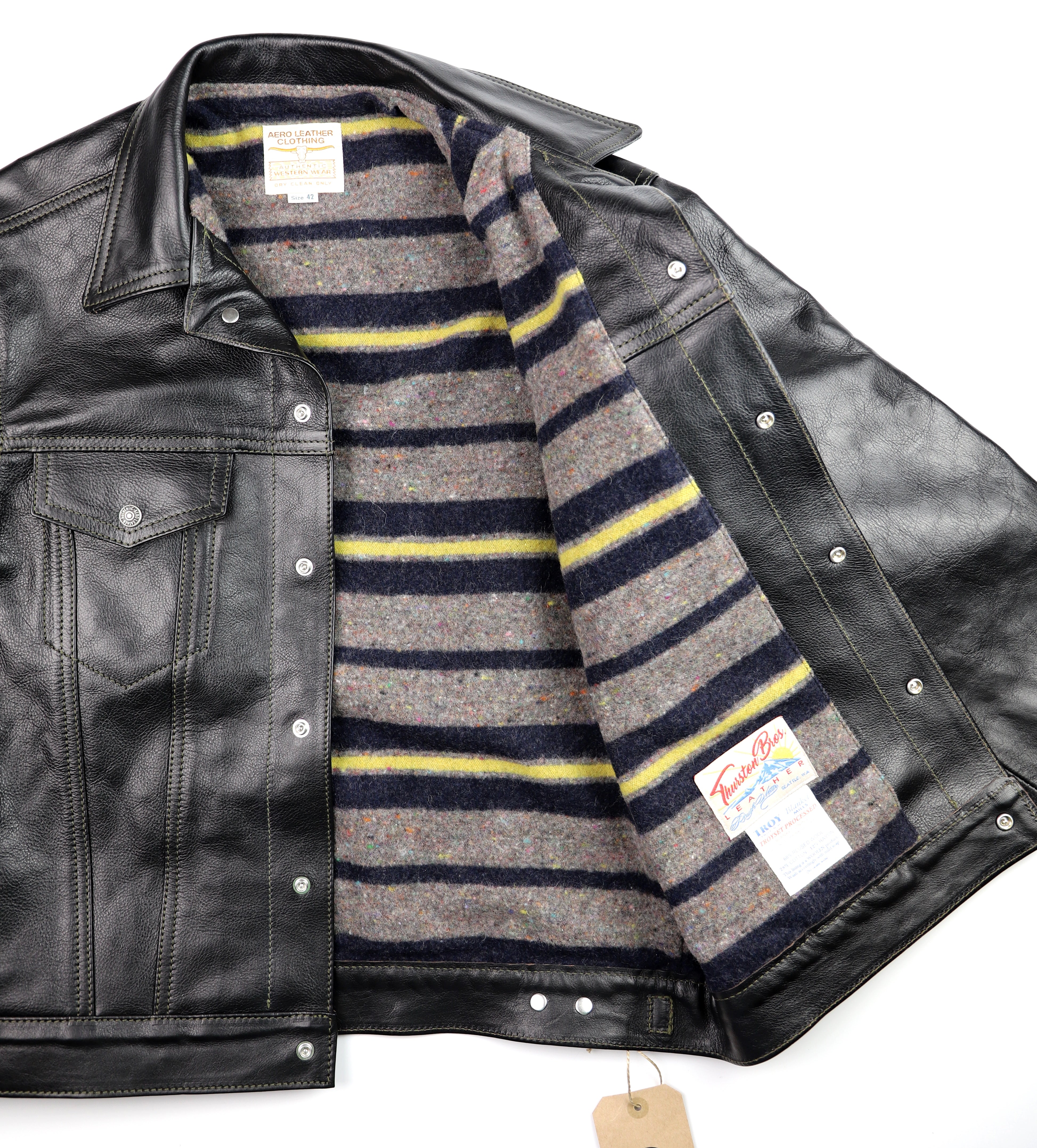 Aero 557XX Type 3 Jean Jacket, size 42, Blackened Brown Vicenza Horsehide