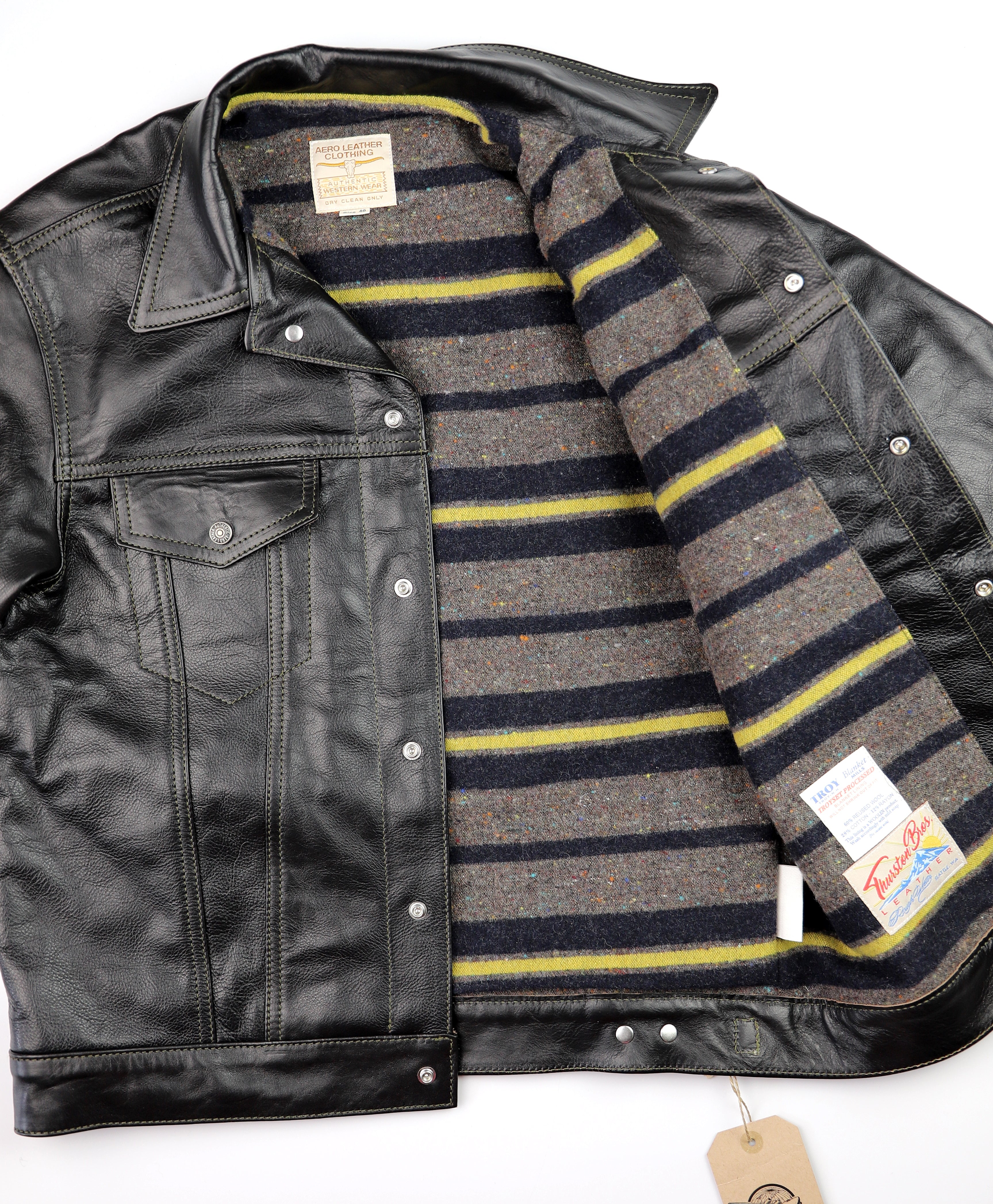 Aero 557XX Type 3 Jean Jacket, size 40, Blackened Brown Vicenza Horsehide