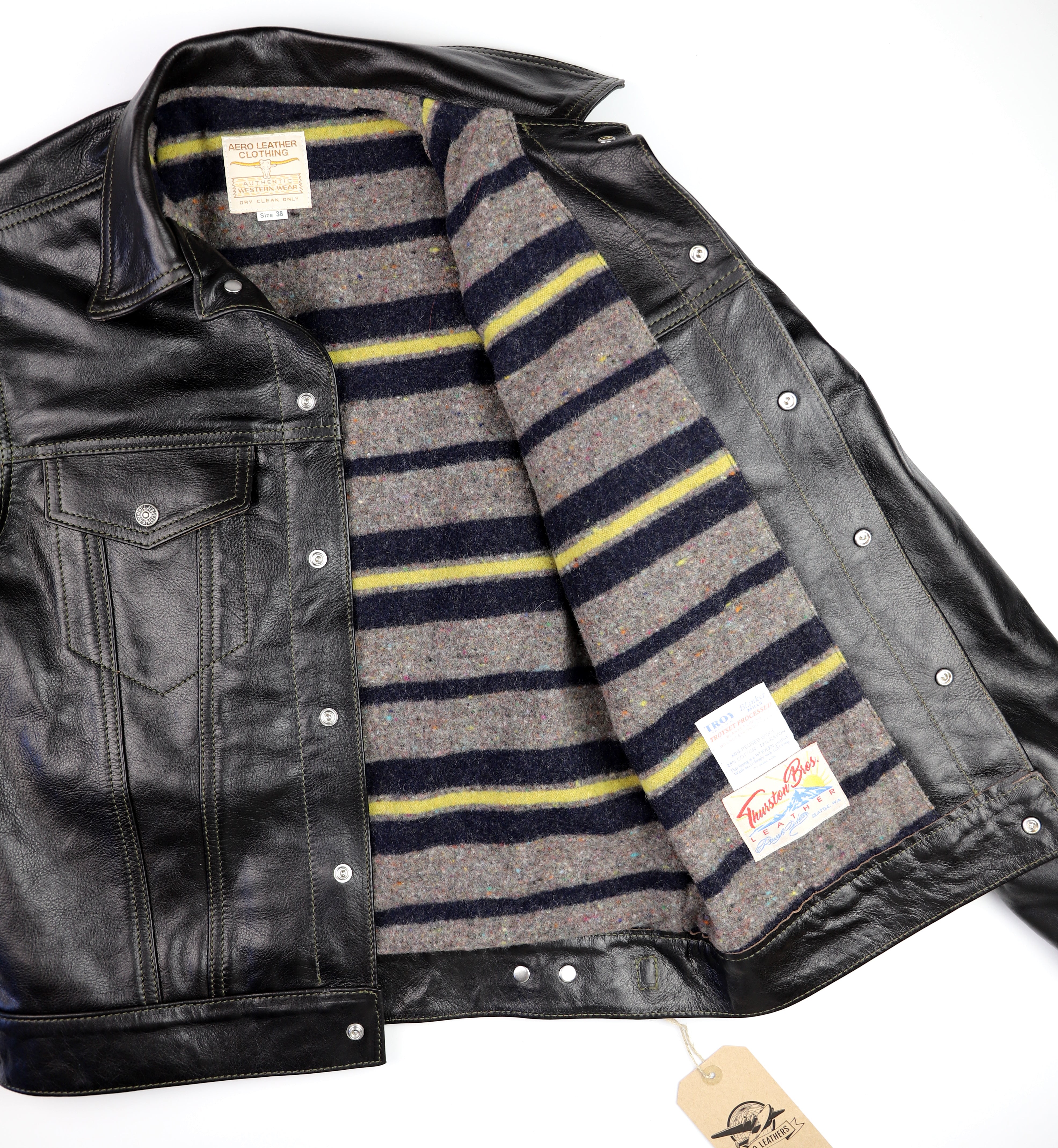 Aero 557XX Type 3 Jean Jacket, size 38, Blackened Brown Vicenza Horsehide