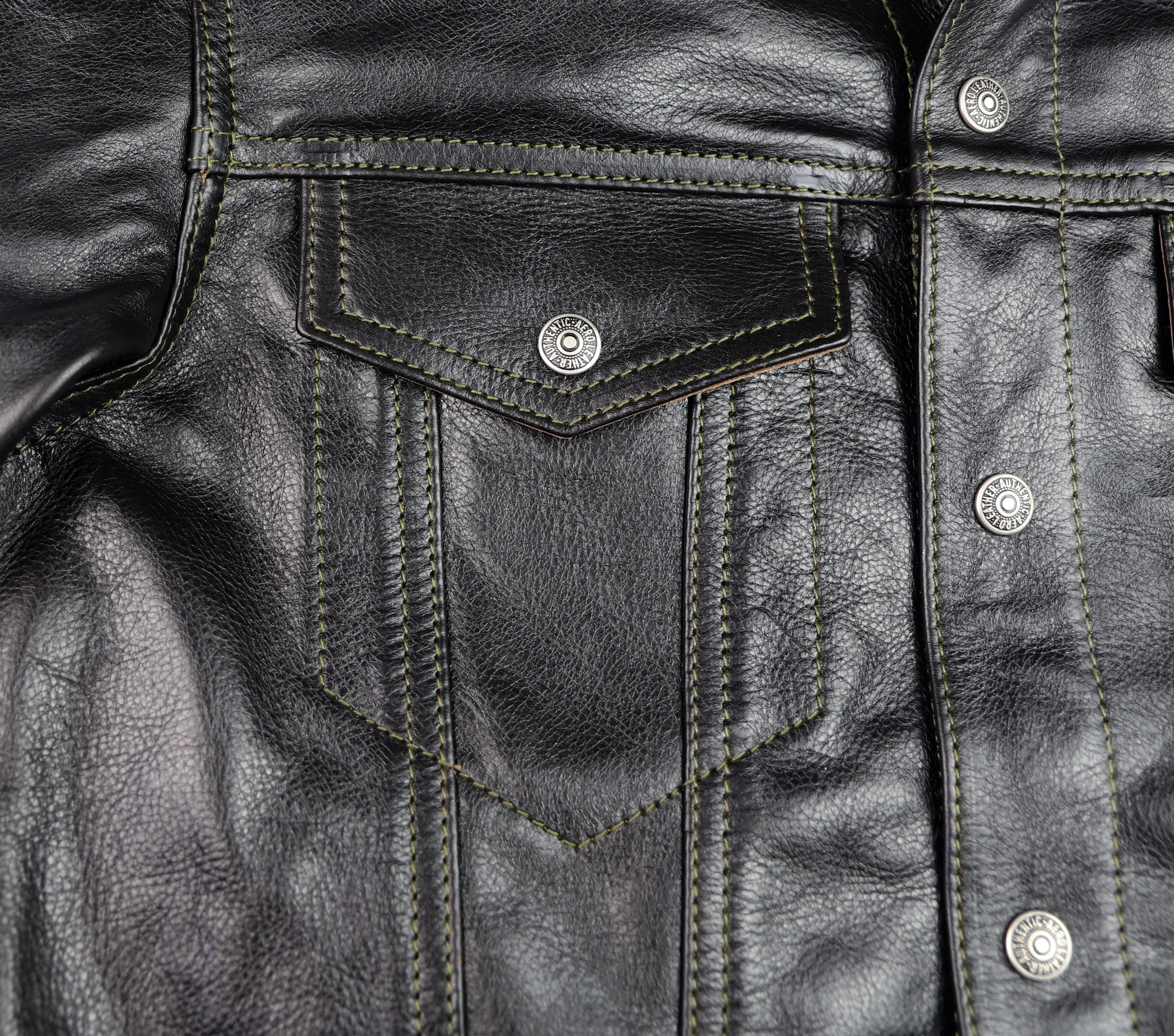 Aero 557XX Type 3 Jean Jacket, size 38, Blackened Brown Vicenza Horsehide