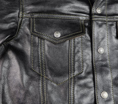Aero 557XX Type 3 Jean Jacket, size 38, Blackened Brown Vicenza Horsehide