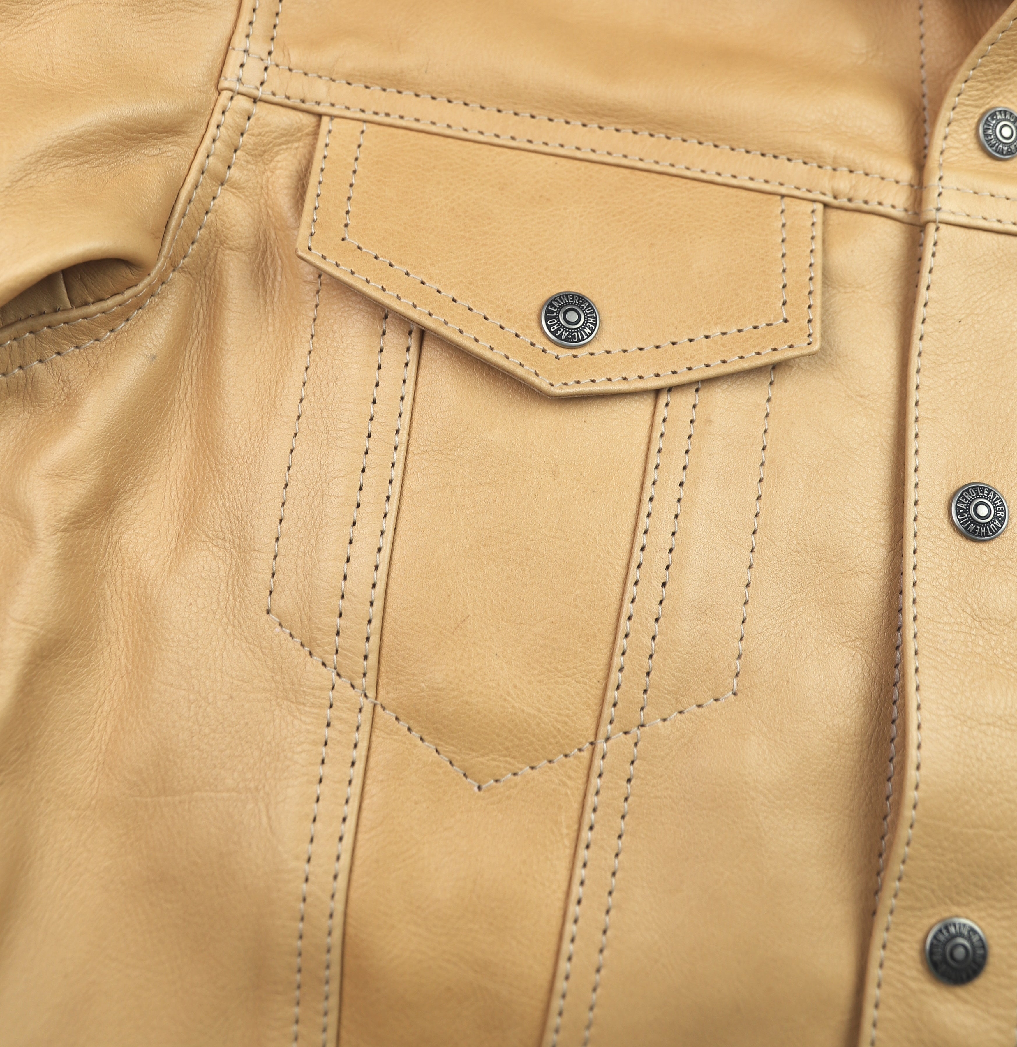 Aero 557XX Type 3 Jean Jacket, size 40, Natural Vicenza Horsehide