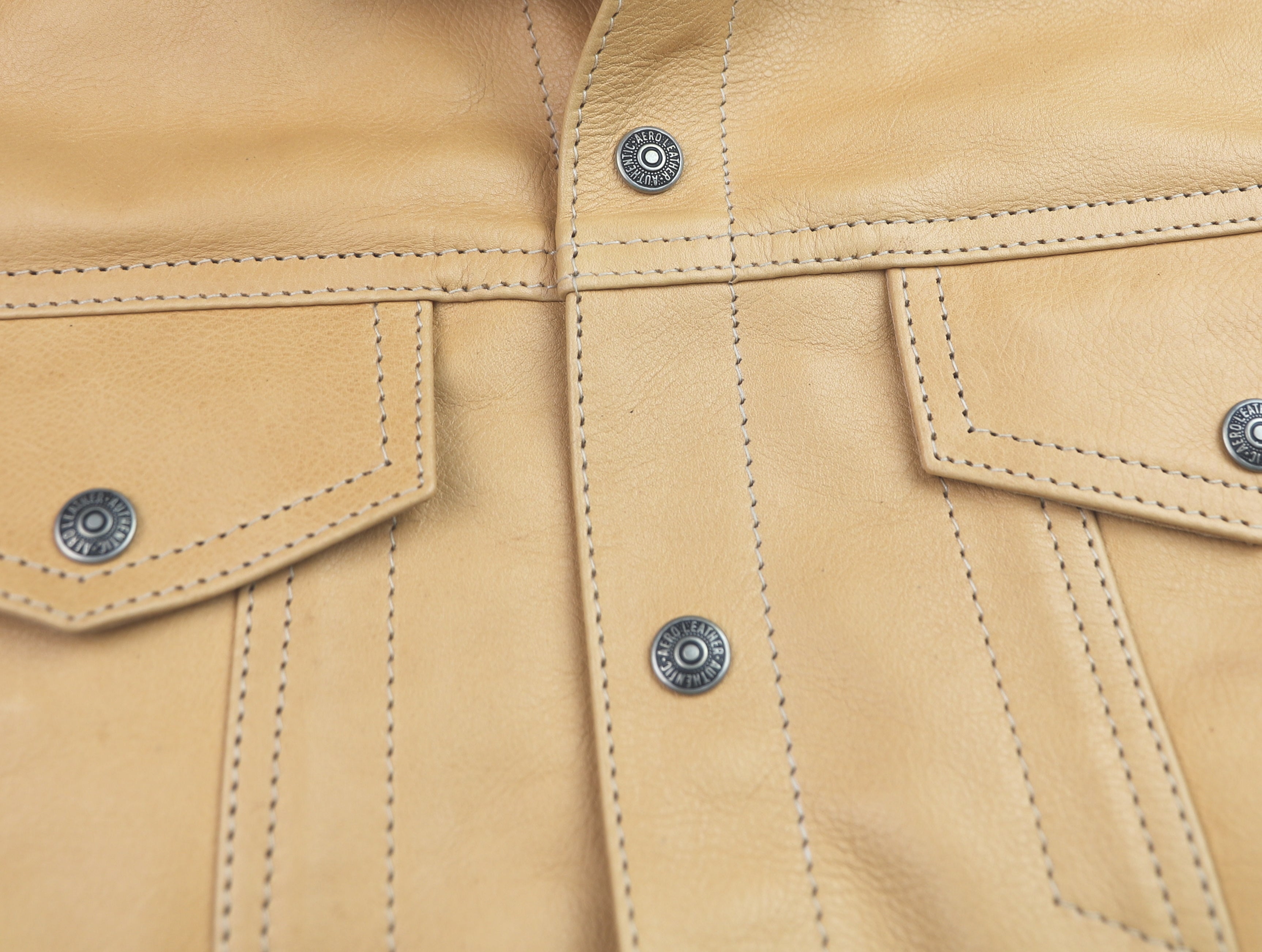 Aero 557XX Type 3 Jean Jacket, size 40, Natural Vicenza Horsehide