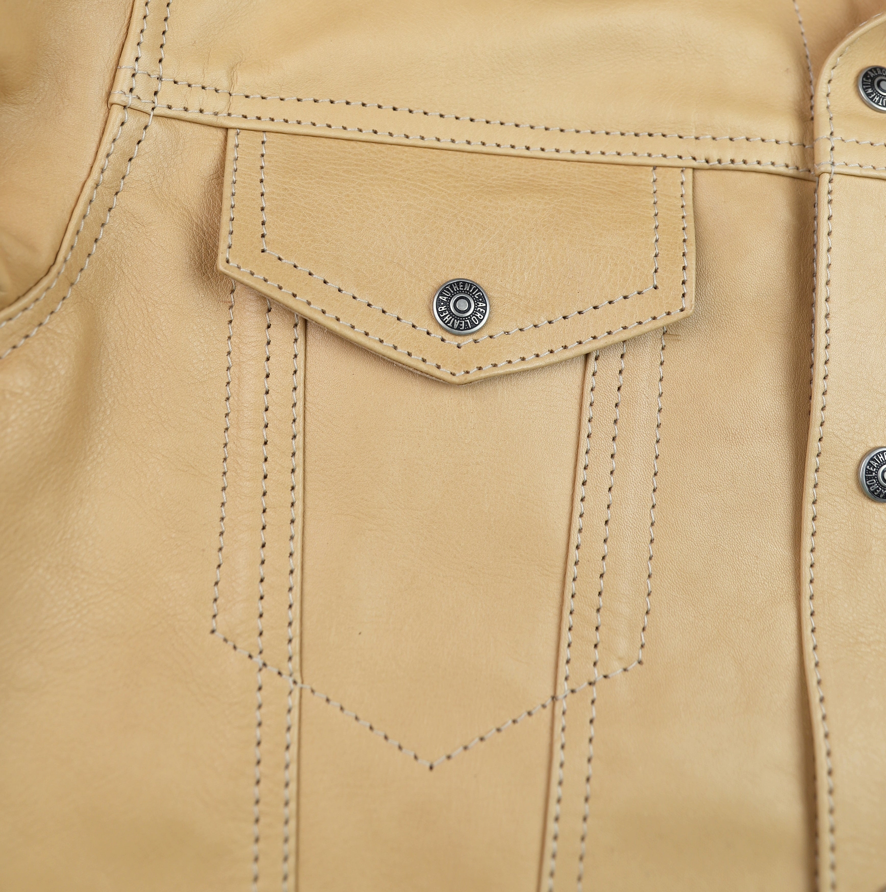 Aero 557XX Type 3 Jean Jacket, size 42, Natural Vicenza Horsehide