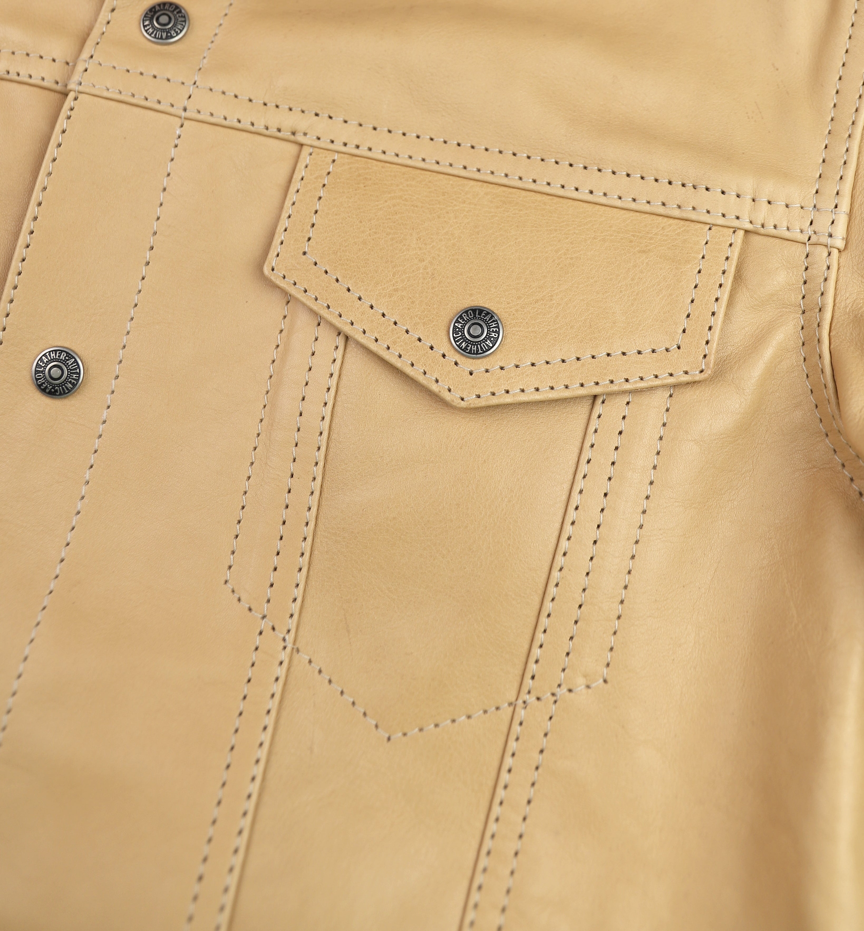 Aero 557XX Type 3 Jean Jacket, size 42, Natural Vicenza Horsehide