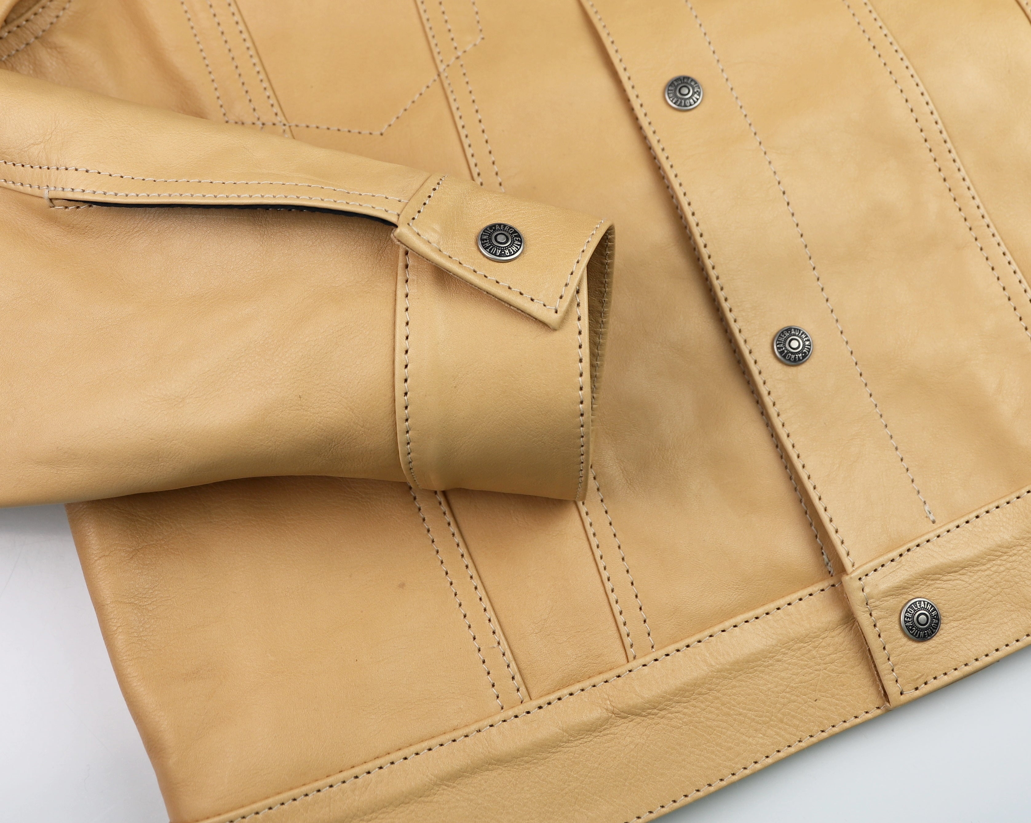 Aero 557XX Type 3 Jean Jacket, size 42, Natural Vicenza Horsehide