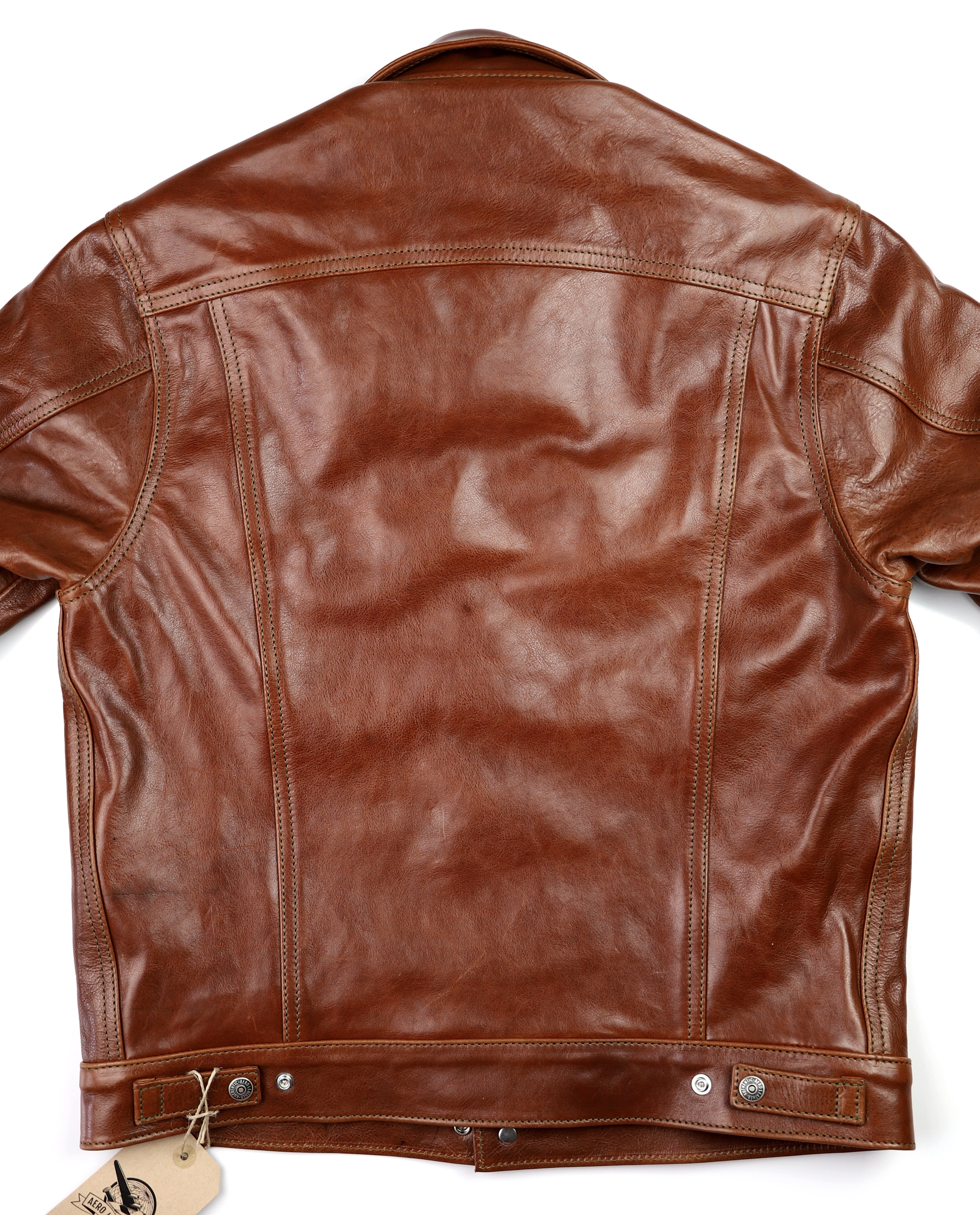 Aero 557XX Type 3 Jean Jacket, size 38, Russet Badalassi Cowhide