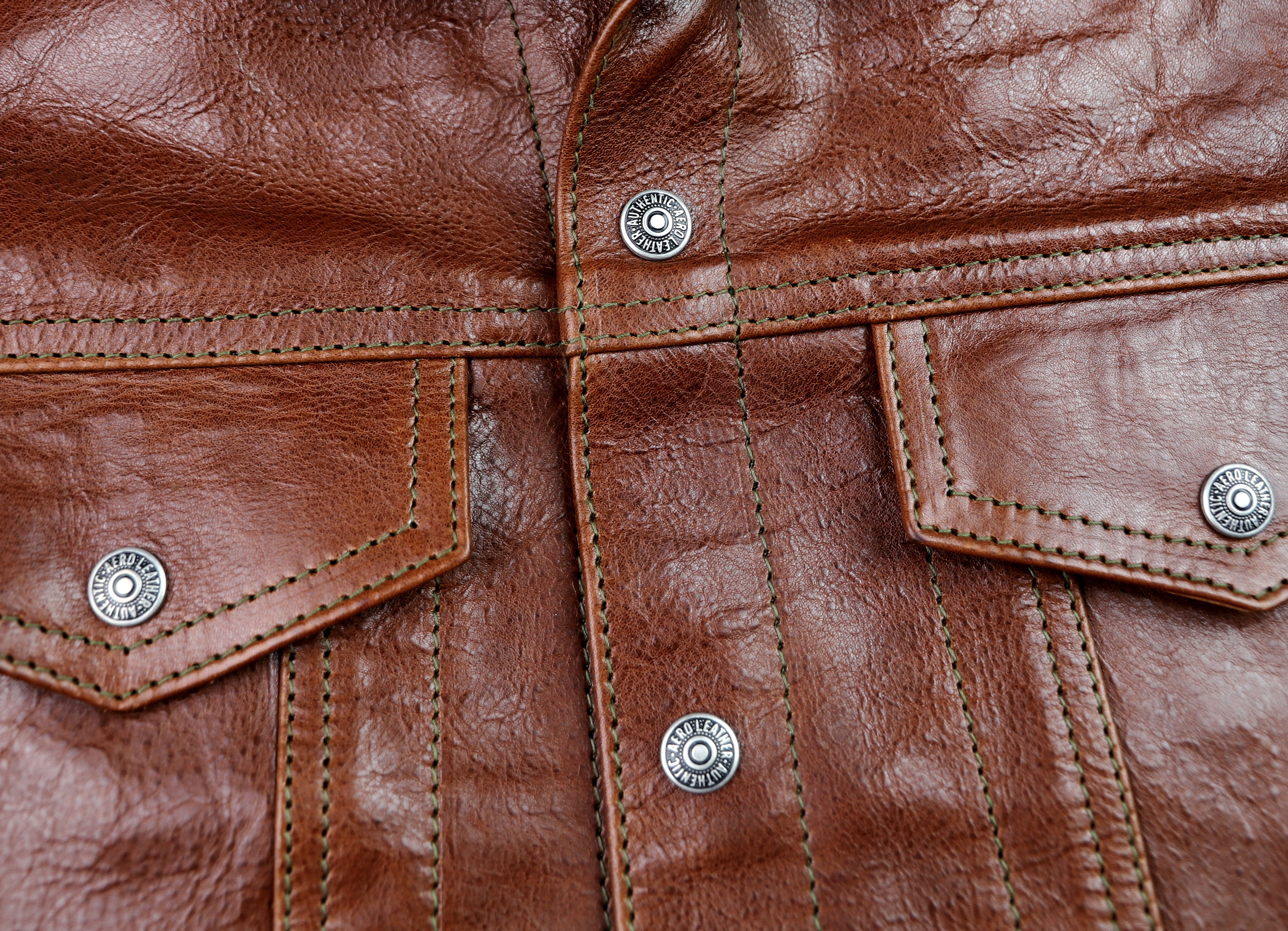 Aero 557XX Type 3 Jean Jacket, size 38, Russet Badalassi Cowhide