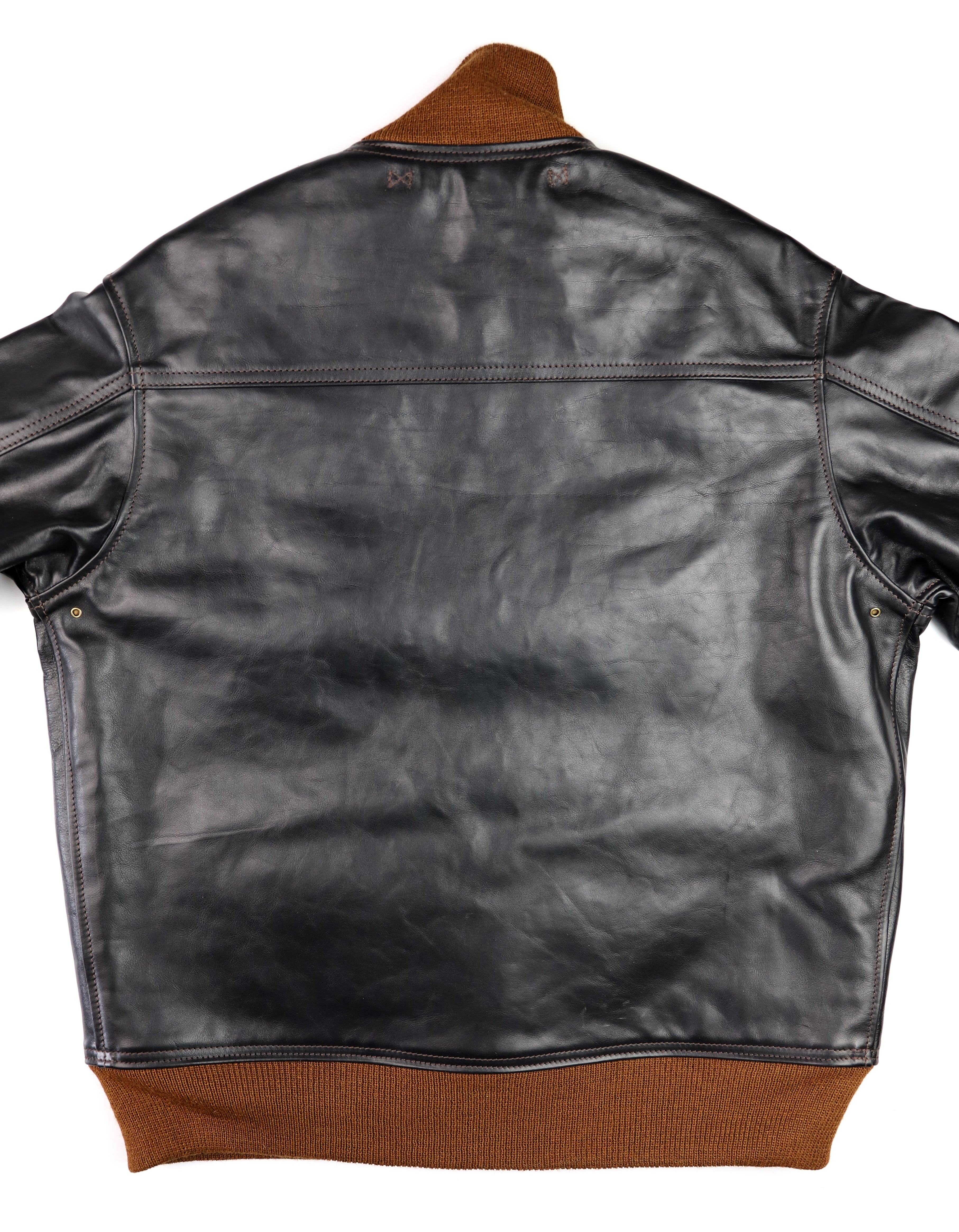 Aero A-1 Military Flight Jacket, size 42, Blackened Brown Vicenza Horsehide