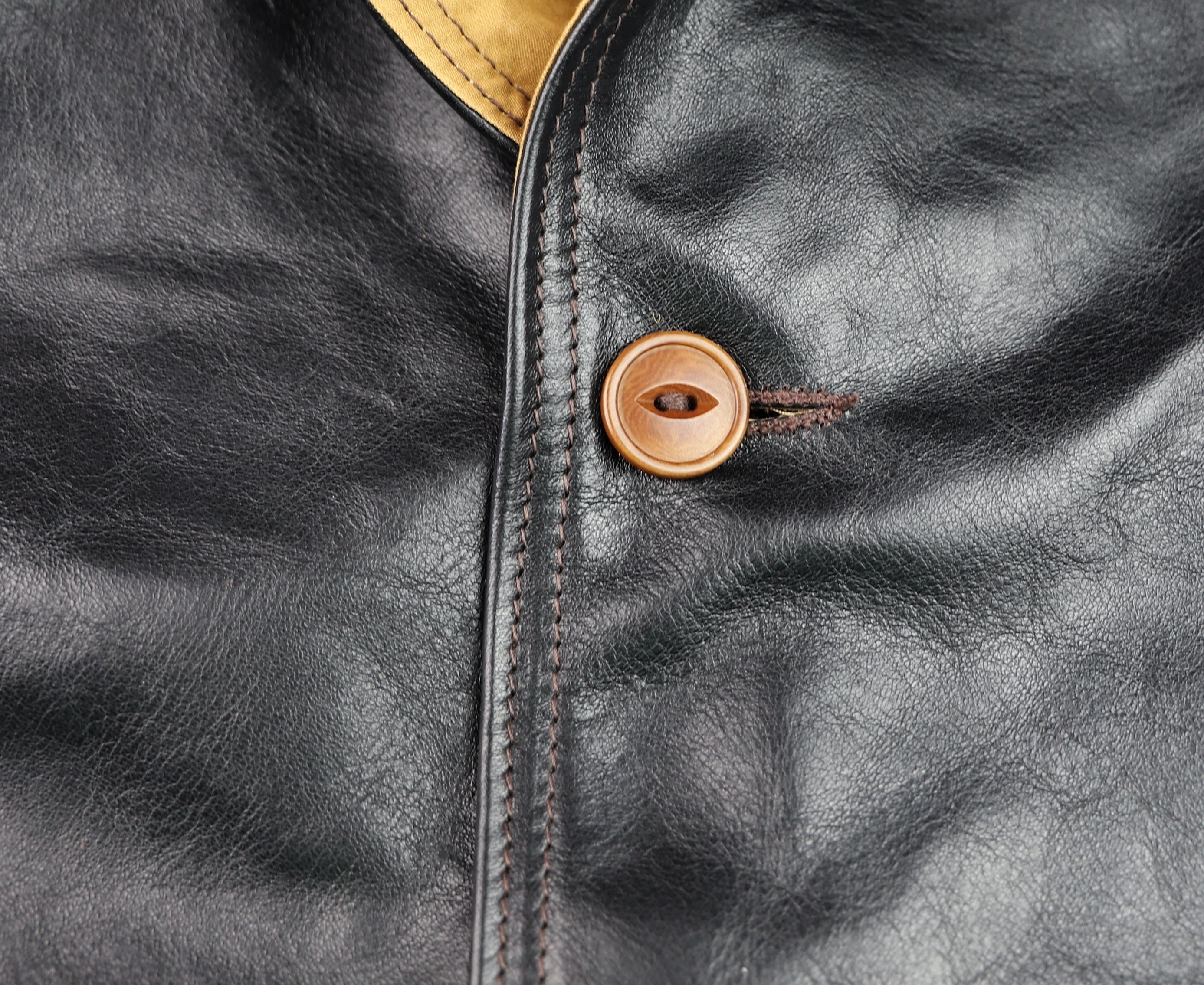 Aero A-1 Military Flight Jacket, size 42, Blackened Brown Vicenza Horsehide