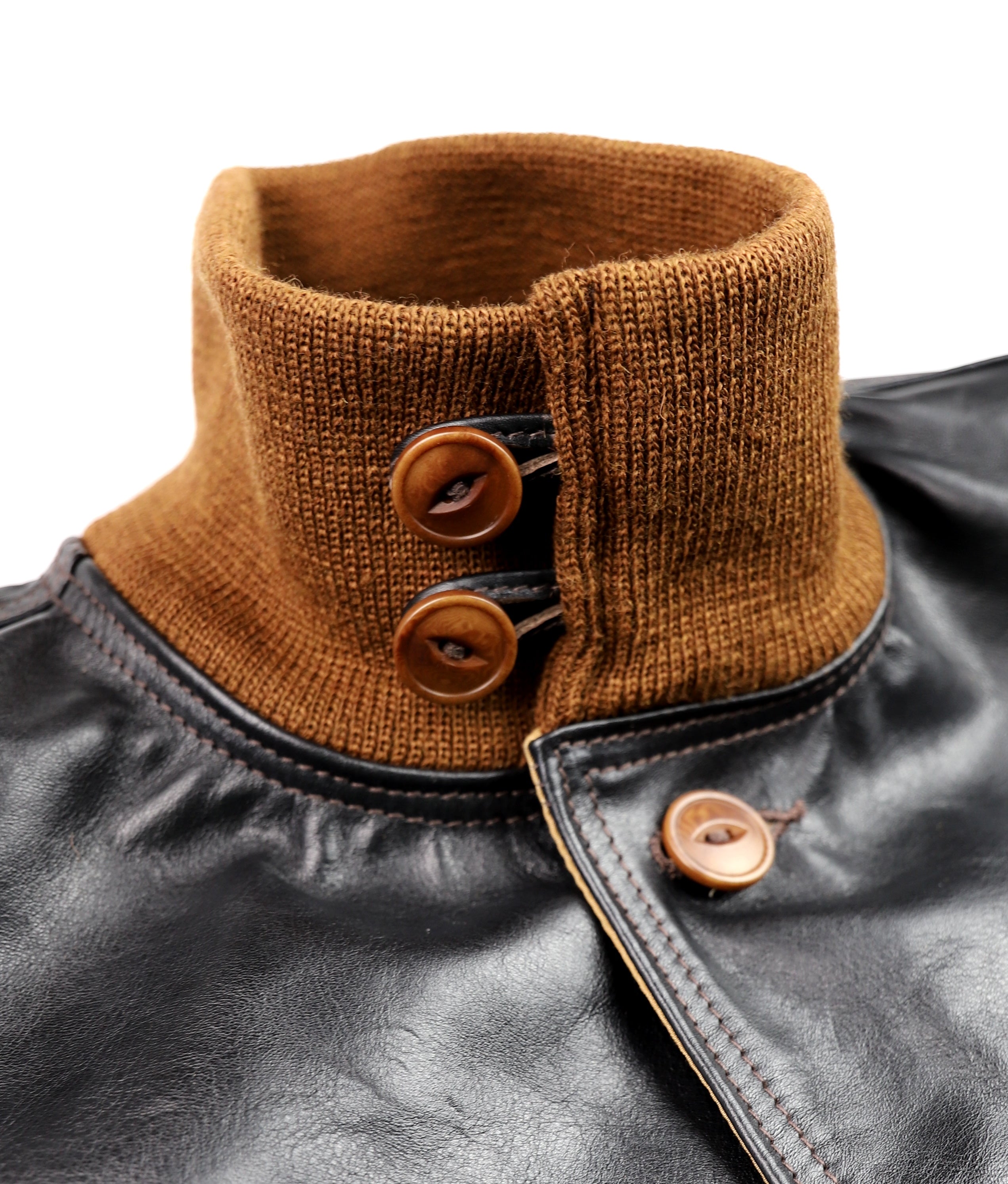 Aero A-1 Military Flight Jacket, size 42, Blackened Brown Vicenza Horsehide