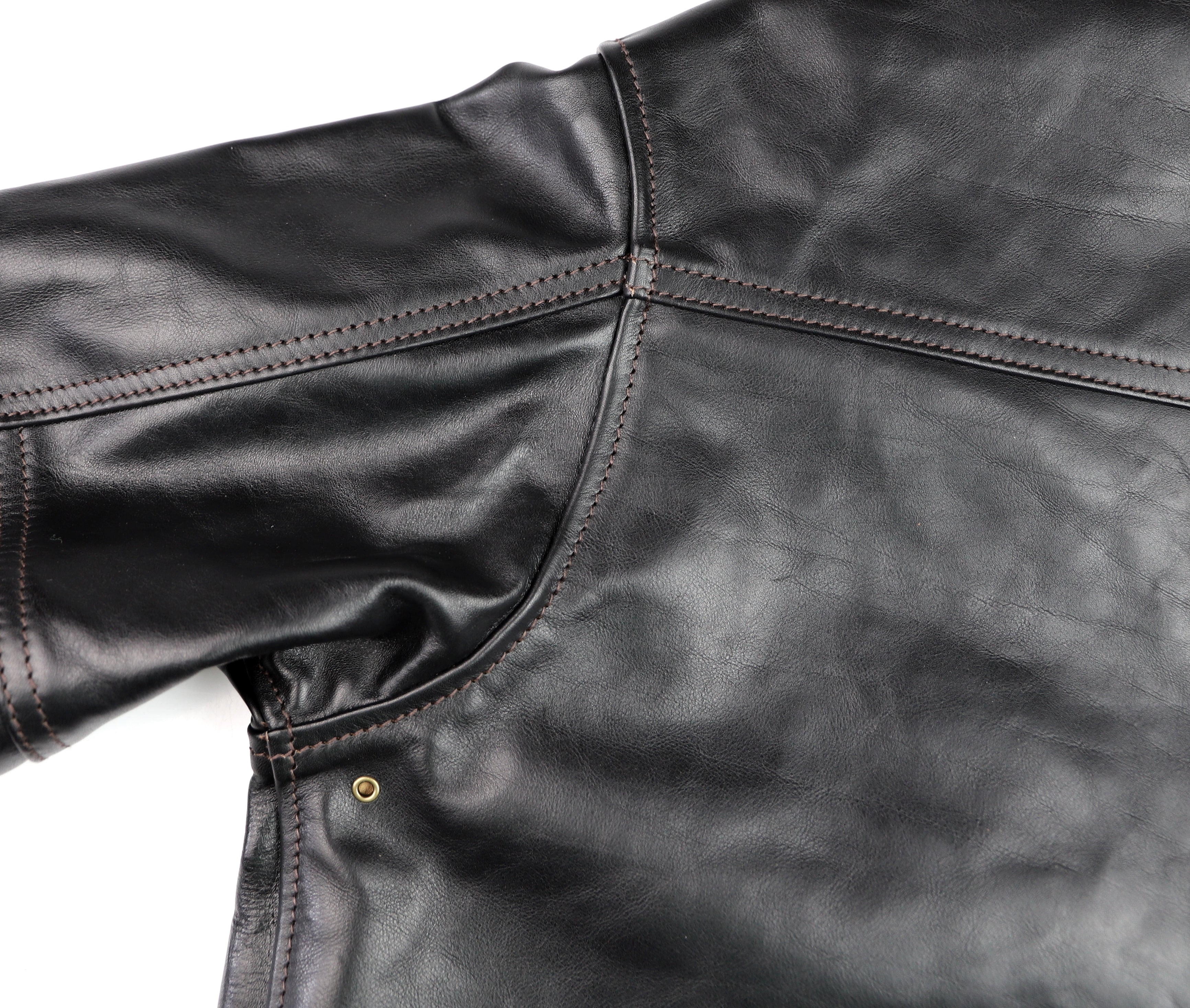 Aero A-1 Military Flight Jacket, size 42, Blackened Brown Vicenza Horsehide