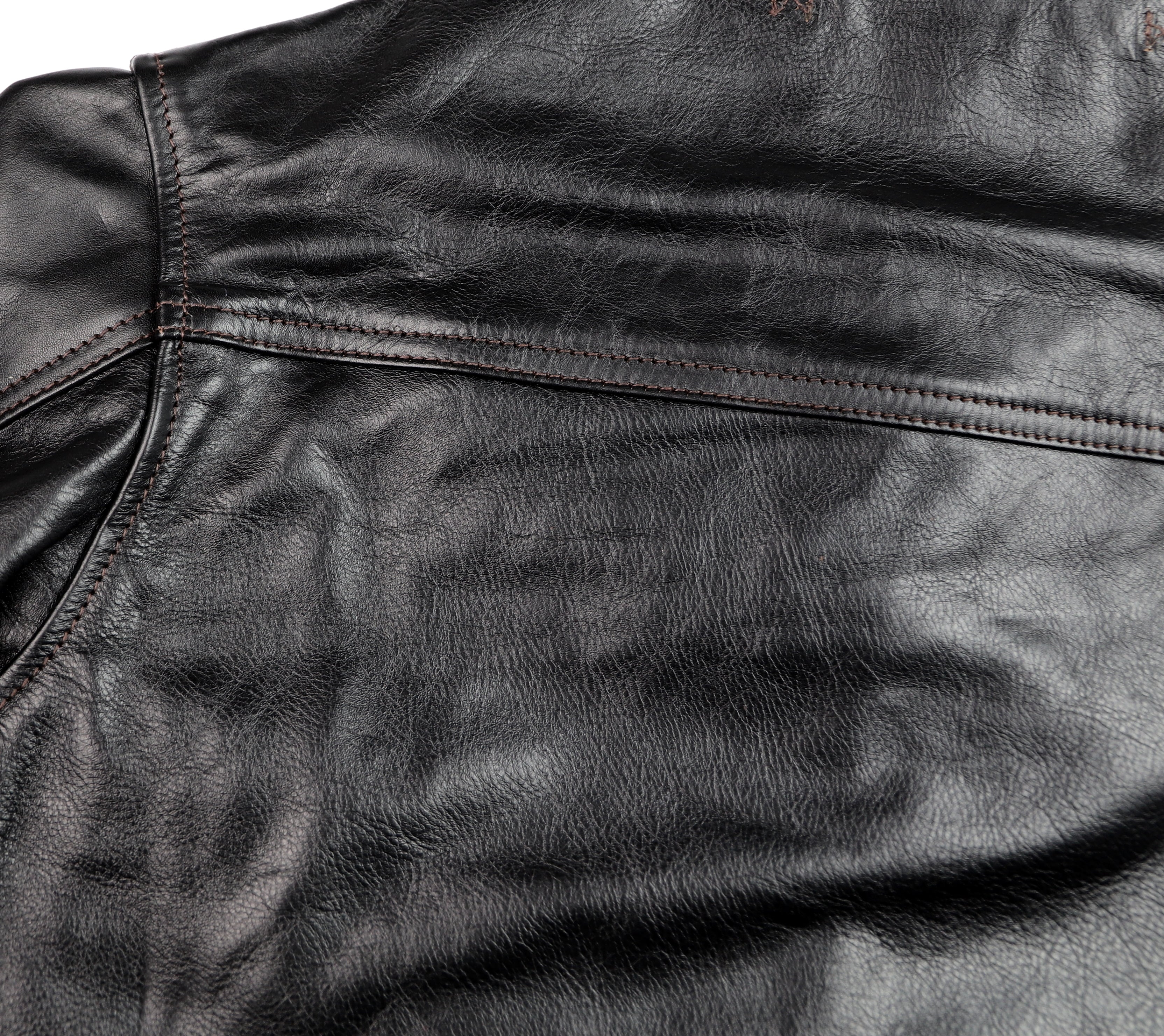 Aero A-1 Military Flight Jacket, size 44, Blackened Brown Vicenza Horsehide