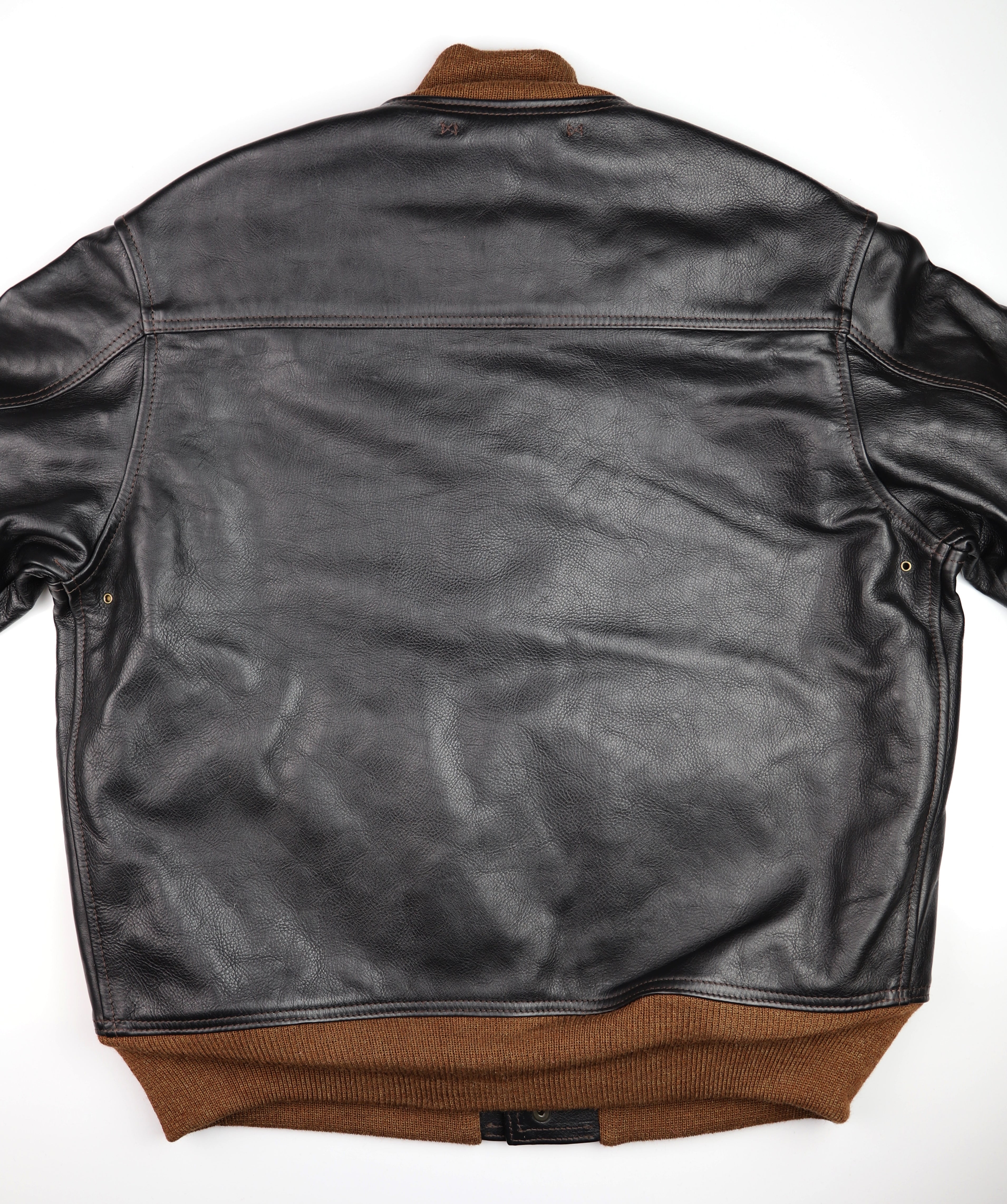 Aero A-1 Military Flight Jacket, size 46, Blackened Brown Vicenza Horsehide
