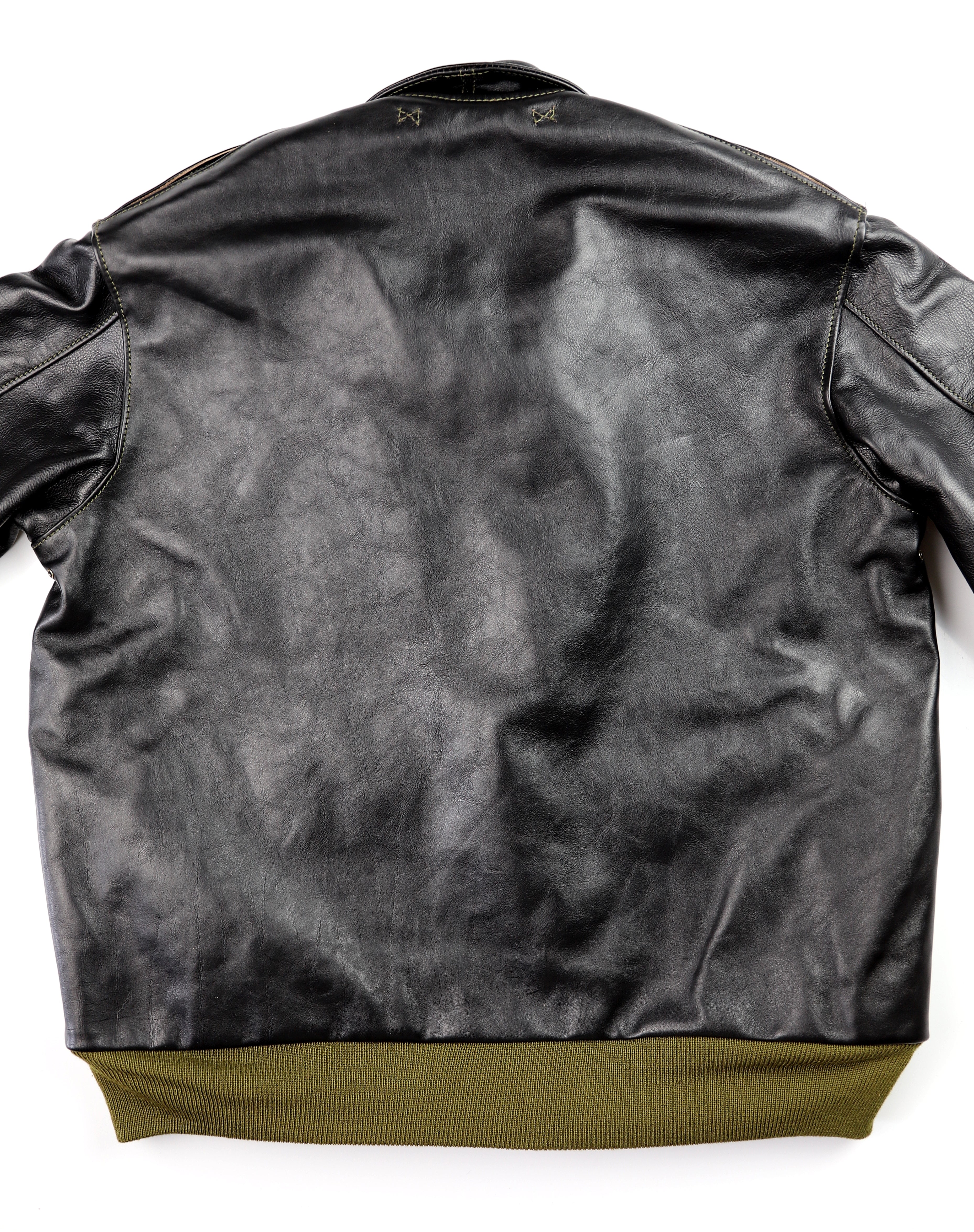 Aero A-2 Military Flight Jacket, size 48, Blackened Brown Vicenza Horsehide