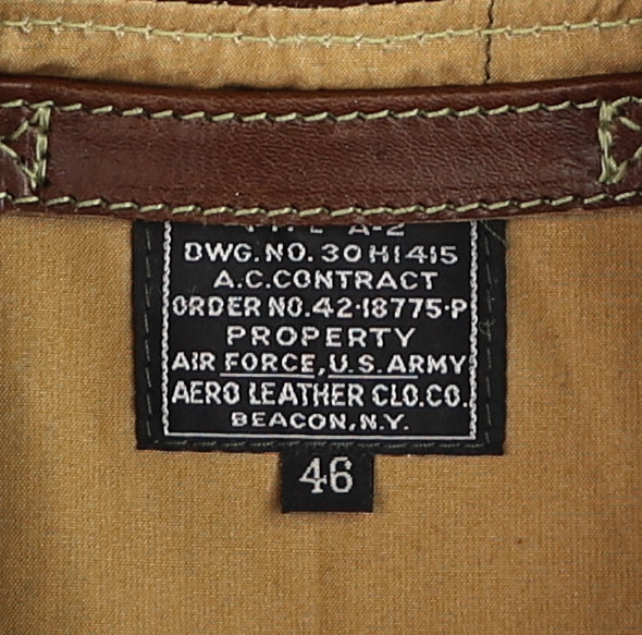 A-2 Military Flight Jacket, size 46, Russet Vicenza Horsehide