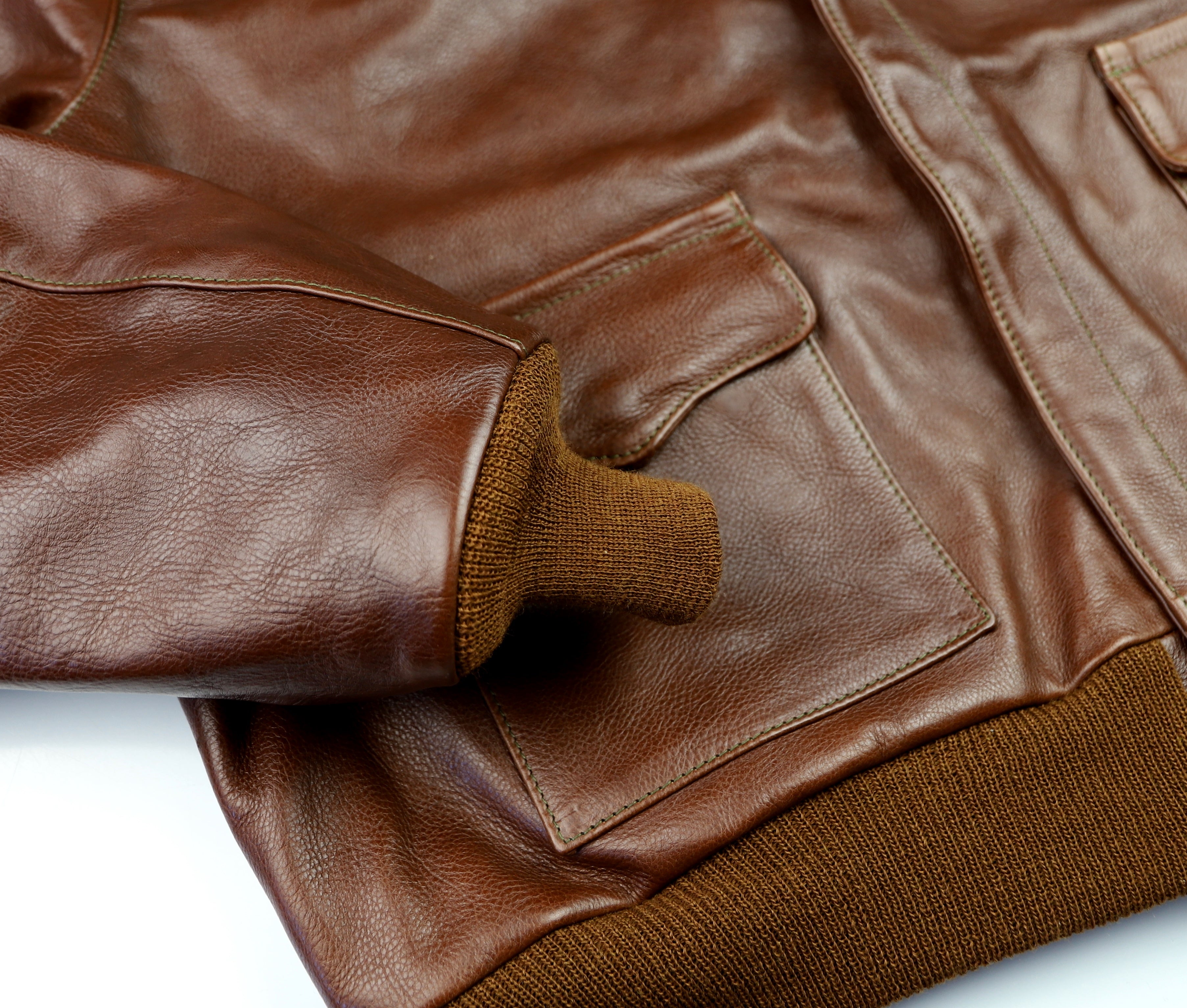 Aero A-2 Military Flight Jacket, size 52, Russet Vicenza Horsehide
