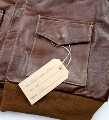 A-2 Military Flight Jacket, size 46, Russet Vicenza Horsehide