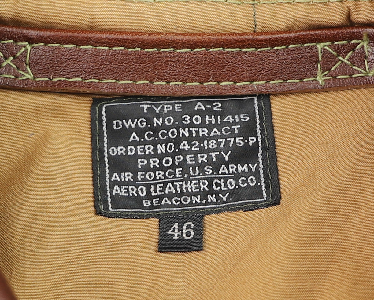 A-2 Military Flight Jacket, size 46, Russet Vicenza Horsehide