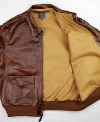 A-2 Military Flight Jacket, size 46, Russet Vicenza Horsehide