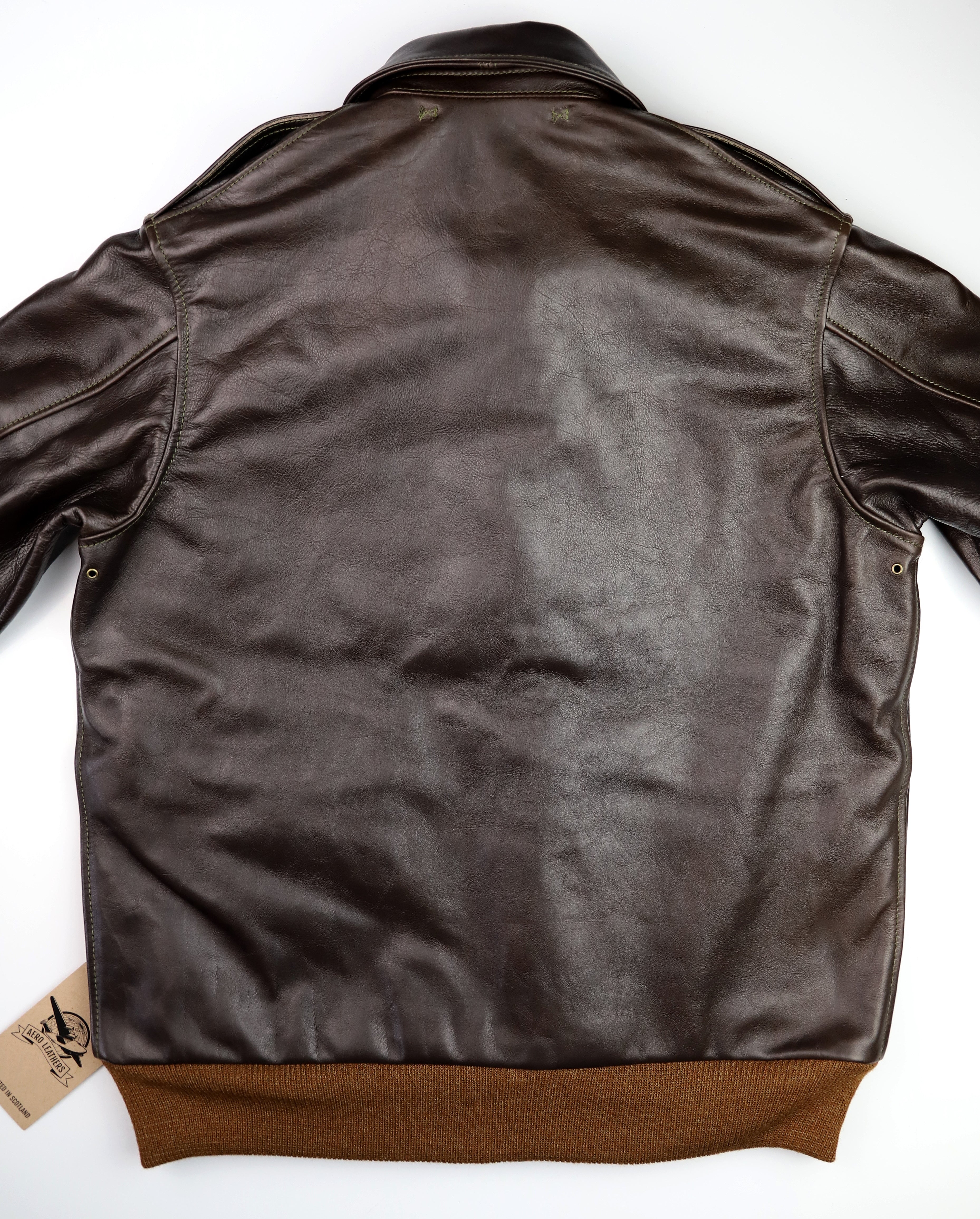 Aero A-2 Military Flight Jacket, size 42, Dark Seal Vicenza Horsehide