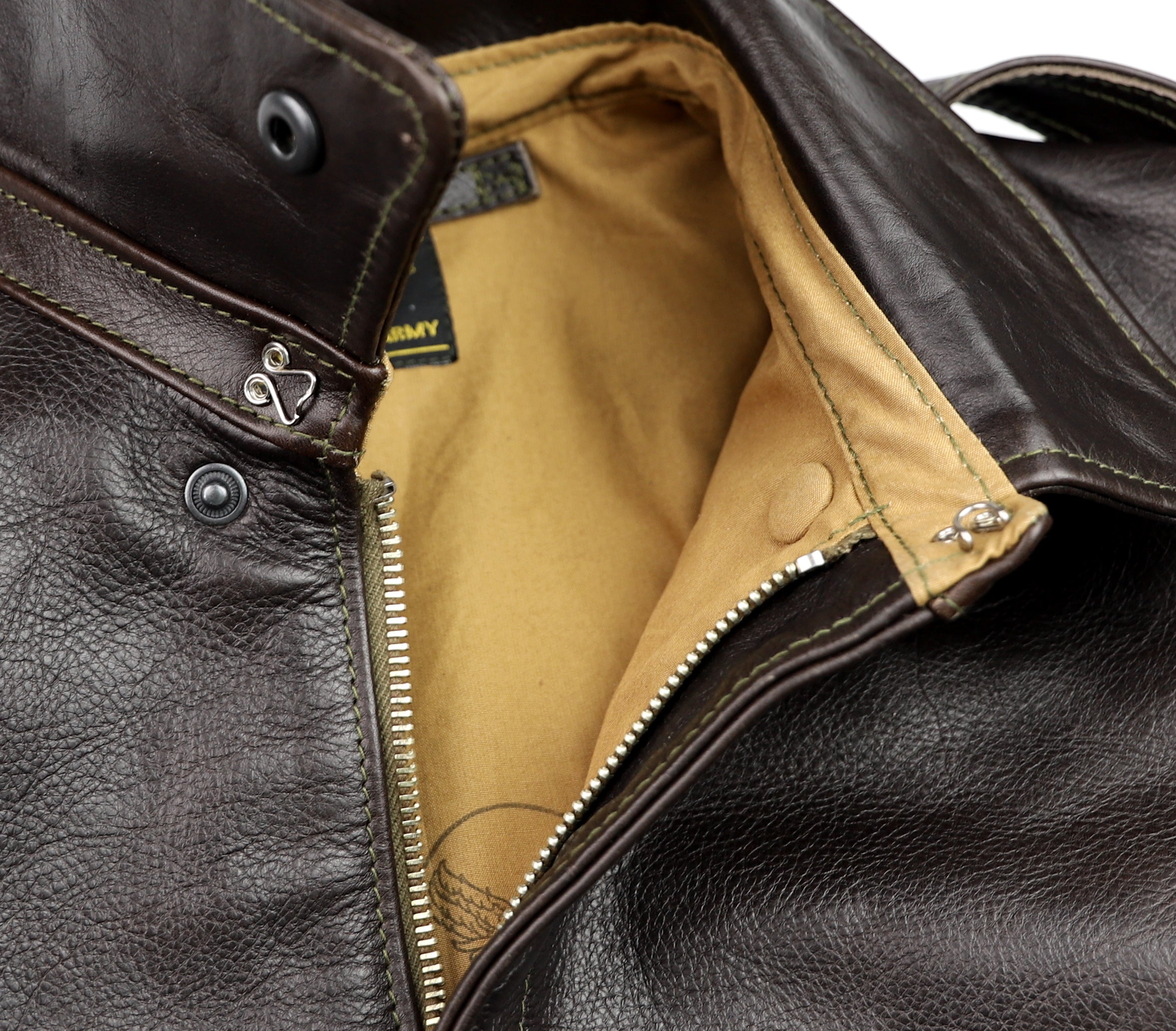 Aero A-2 Military Flight Jacket, size 42, Dark Seal Vicenza Horsehide