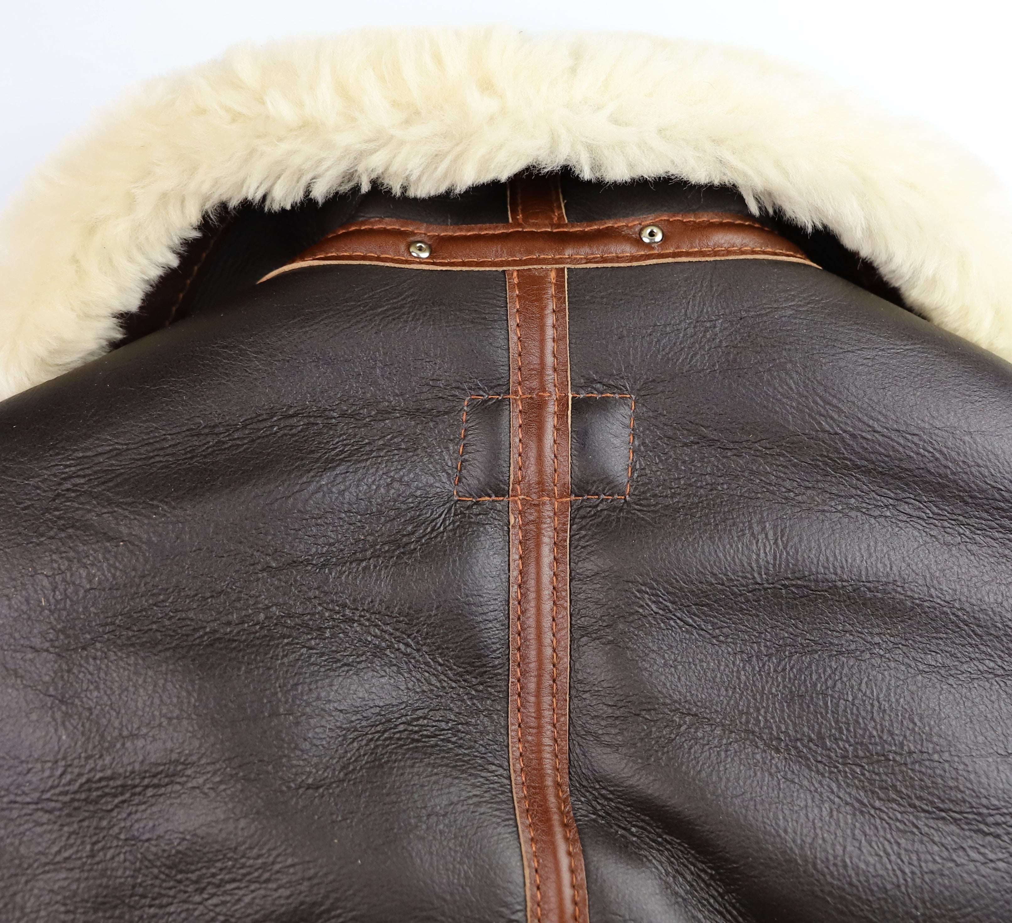 Aero B-3 Military Flight Jacket, size 42, Seal Brown with Russet Vicenza Horsehide trim