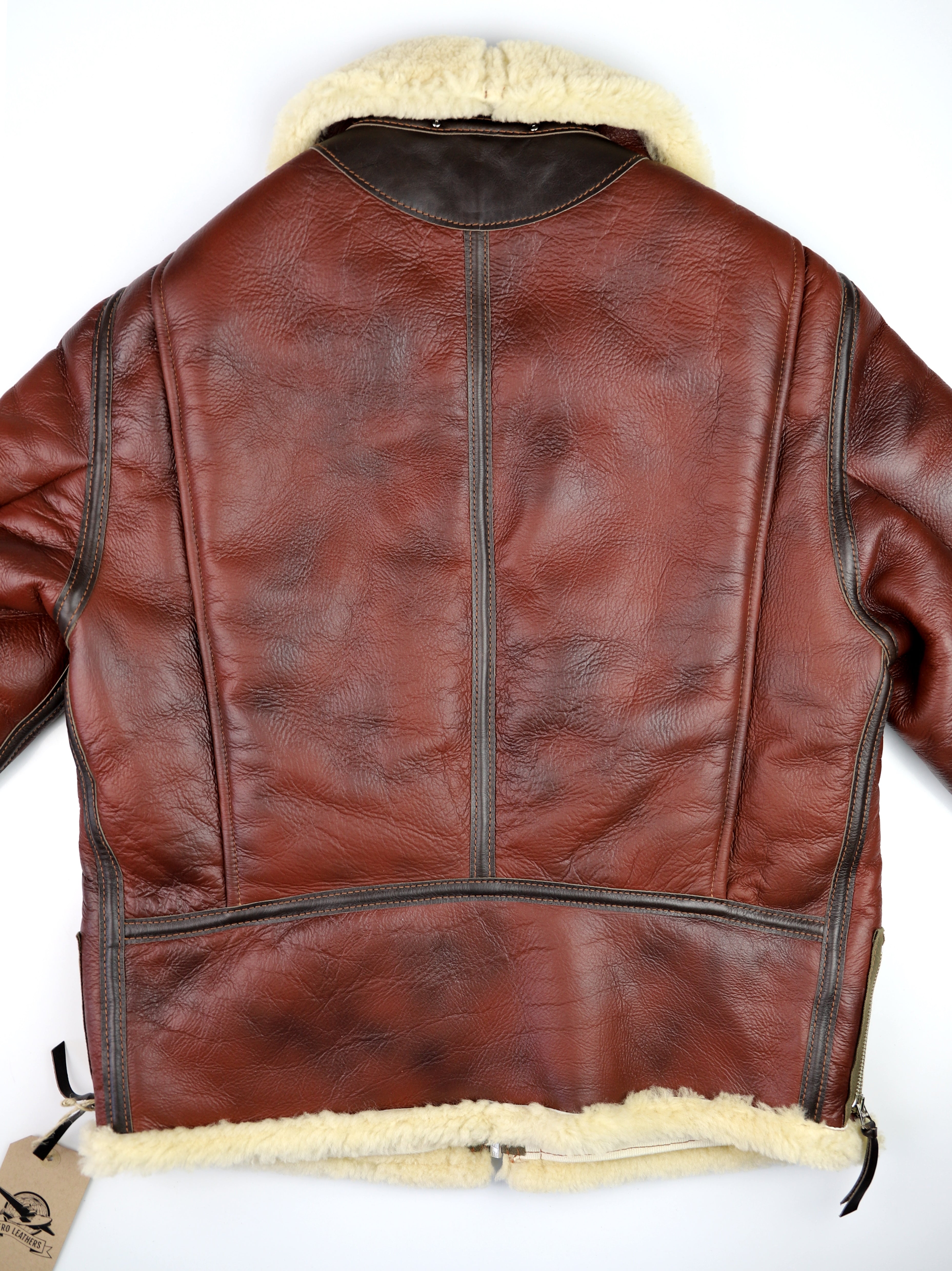 Aero B-6 Military Flight Jacket, size 42, Redskin with Dark Seal Vicenza Horsehide Trim