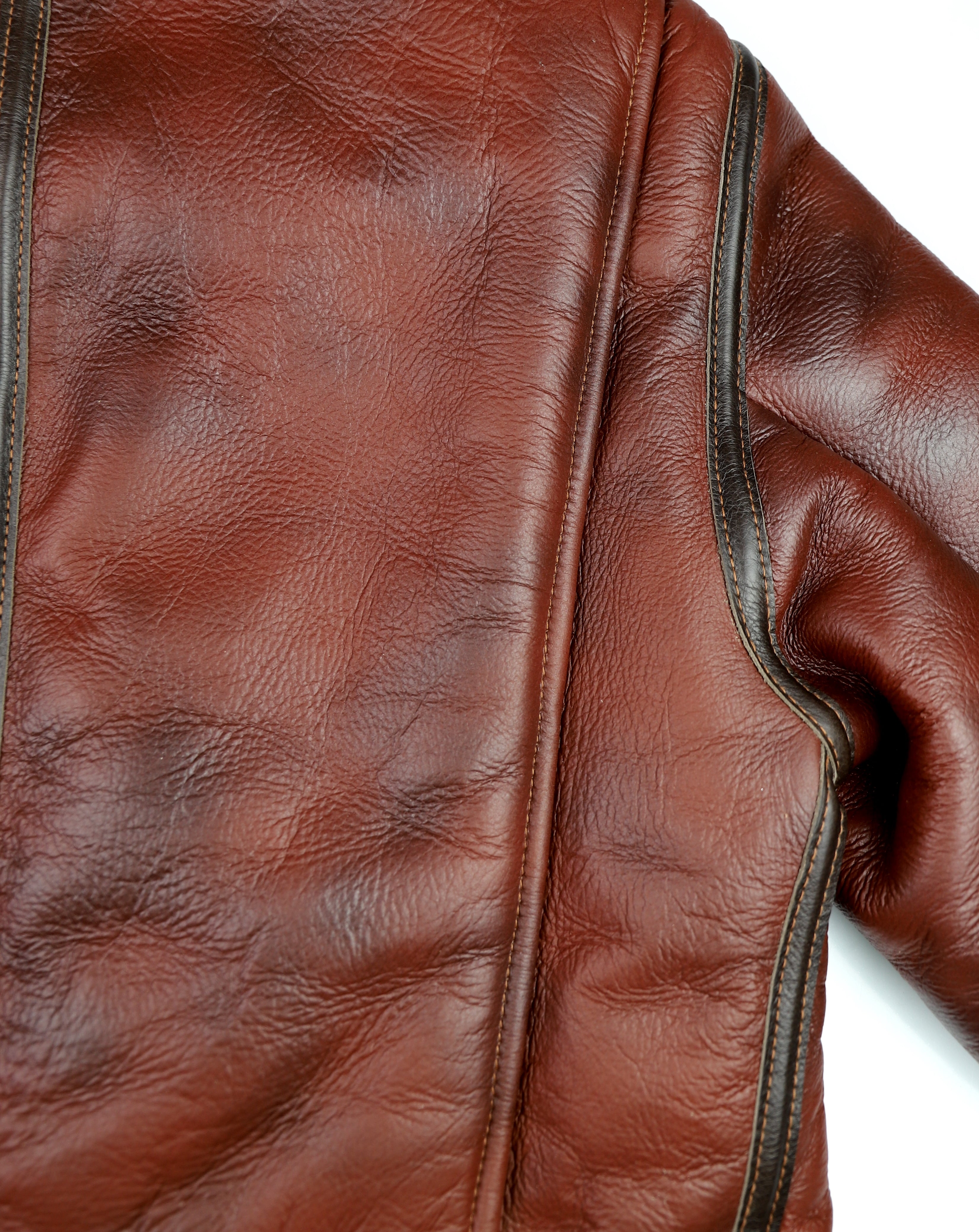 Aero B-6 Military Flight Jacket, size 42, Redskin with Dark Seal Vicenza Horsehide Trim