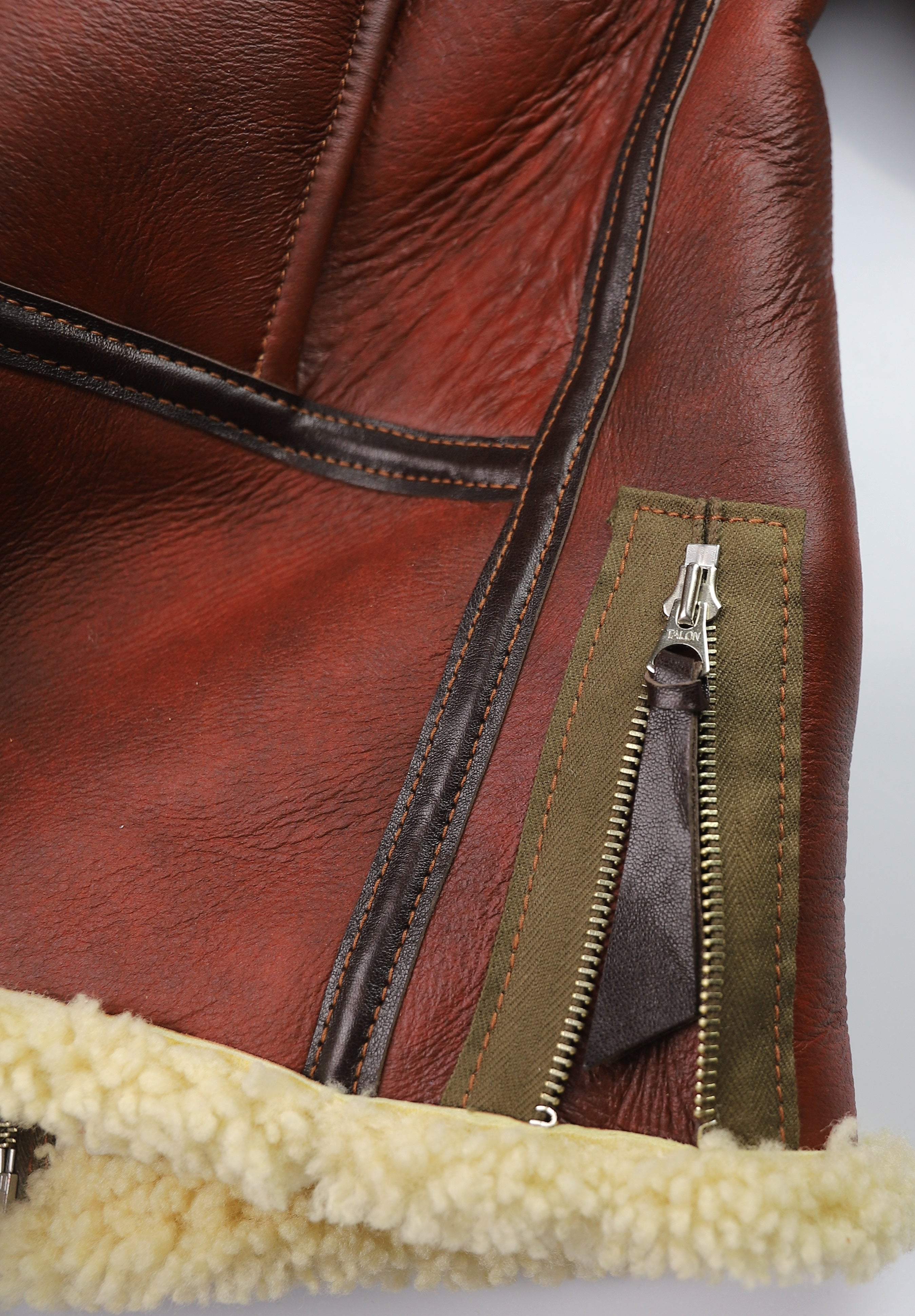 Aero B-6 Military Flight Jacket, size 38, Redskin with Dark Seal Vicenza Horsehide Trim