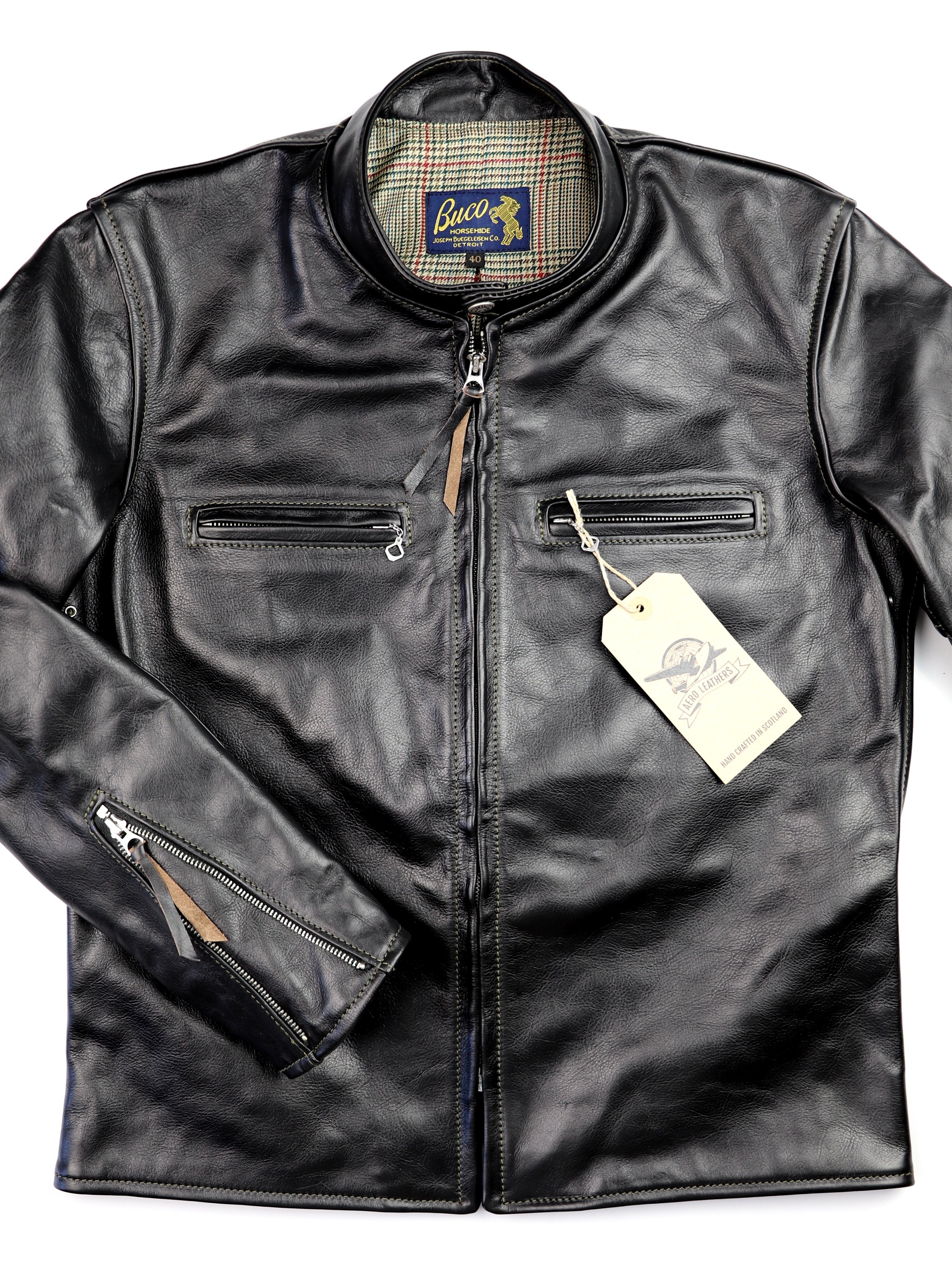Aero Board Racer, size 40, Blackened Brown Vicenza Horsehide