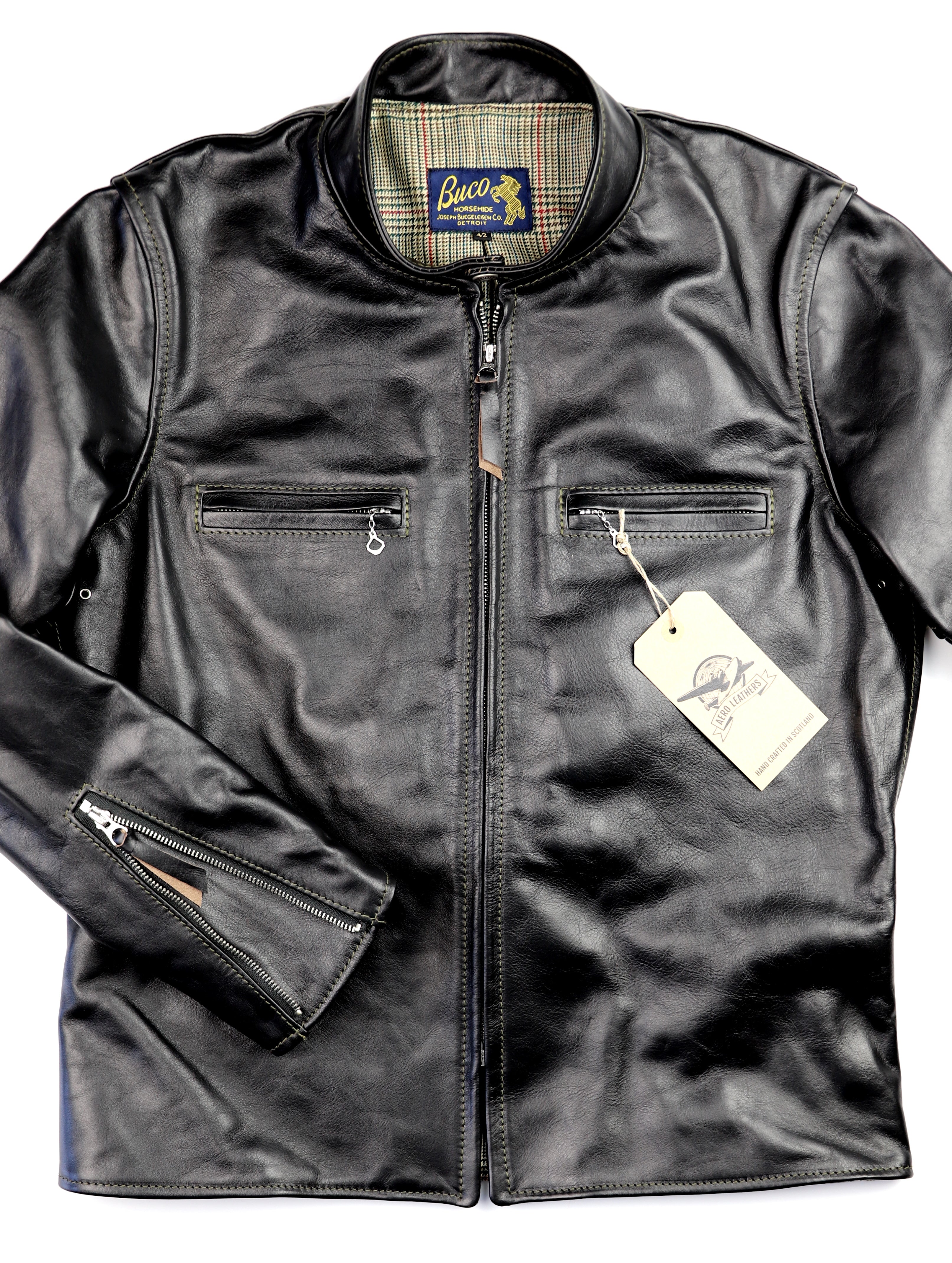 Aero Board Racer, size 42, Blackened Brown Vicenza Horsehide