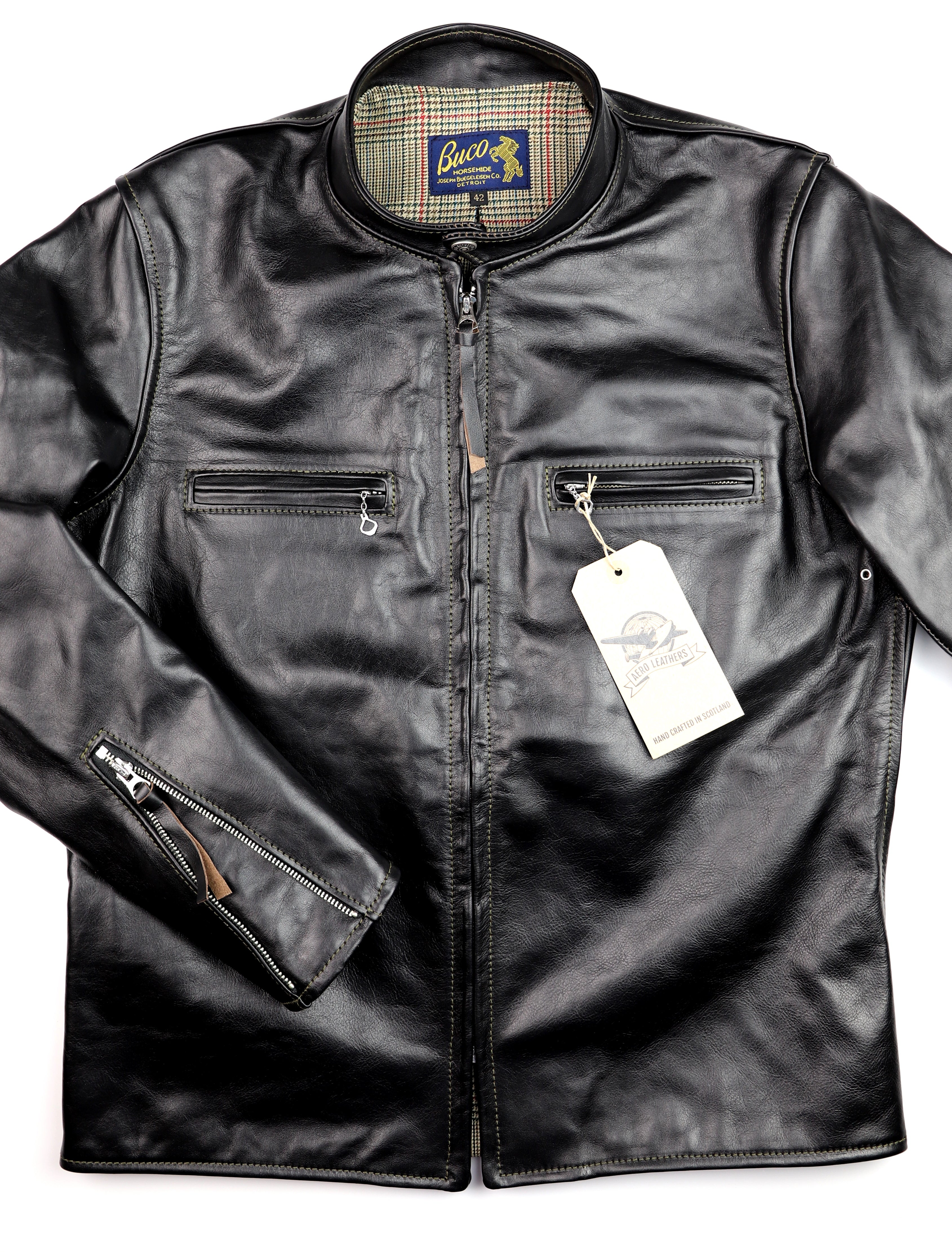 Aero Board Racer, size 42, Blackened Brown Vicenza Horsehide