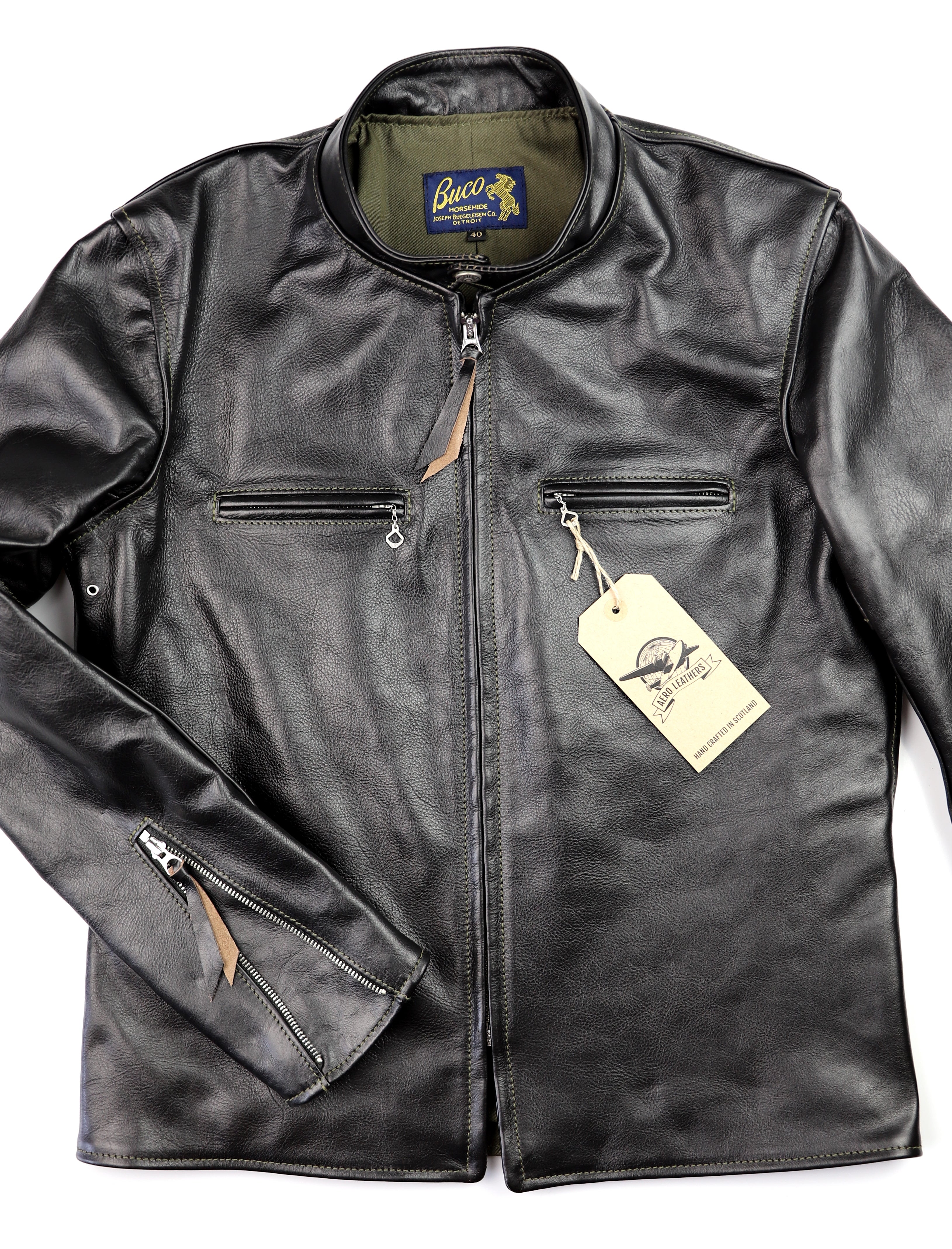 Aero Board Racer, size 40, Blackened Brown Vicenza Horsehide