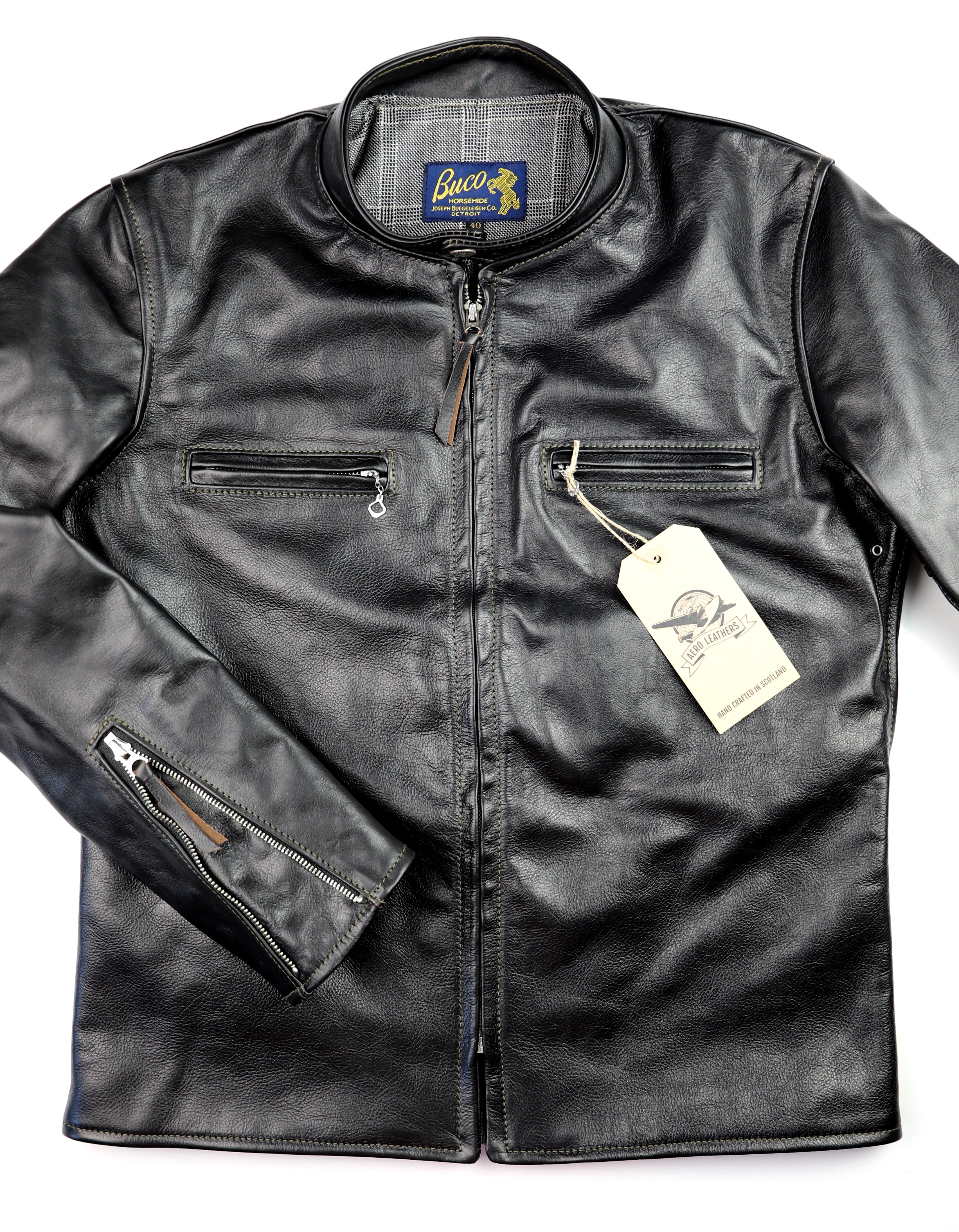 Aero Board Racer, size 40, Blackened Brown Vicenza Horsehide