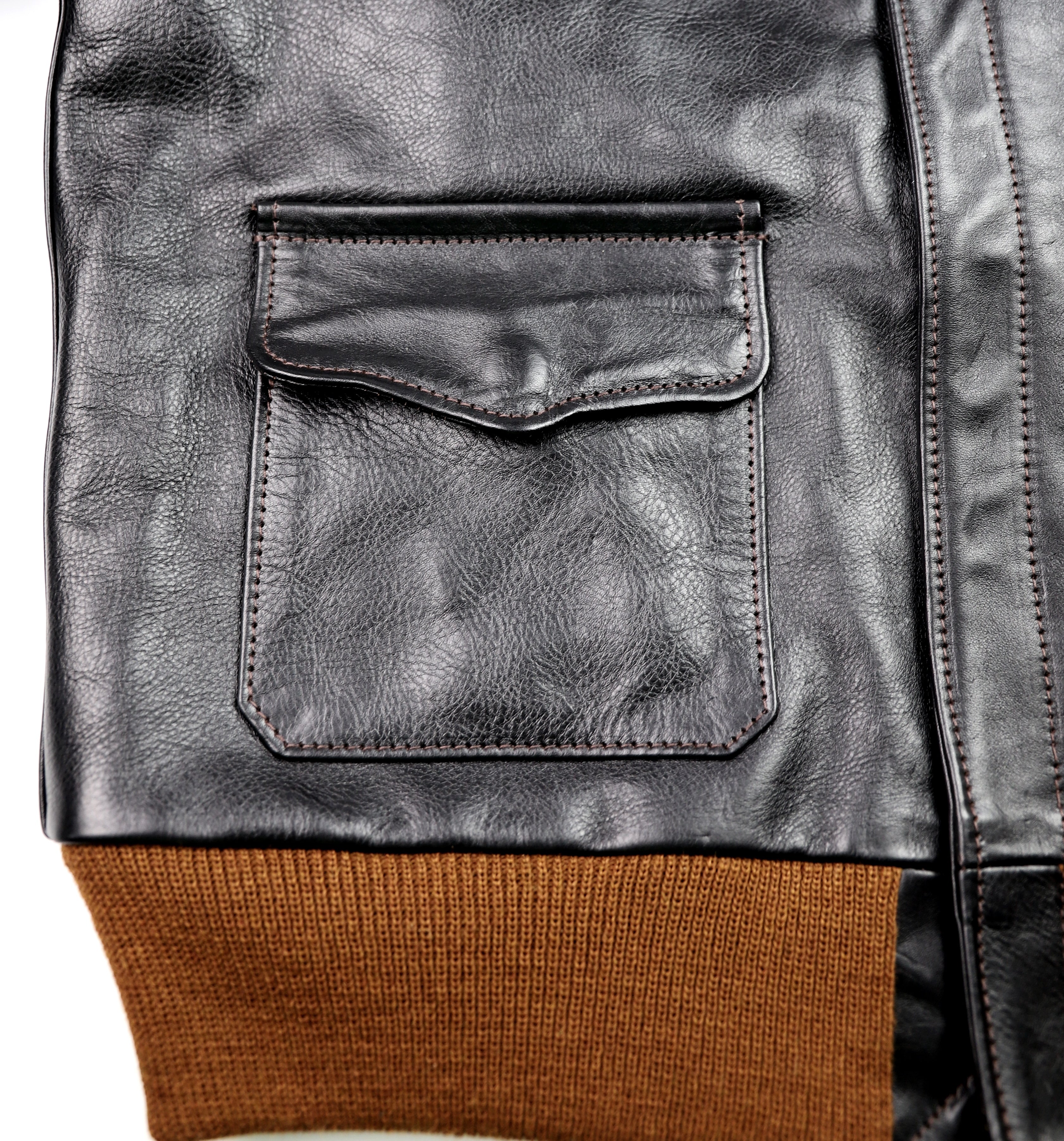 Aero A-2 Military Flight Jacket, size 40, Blackened Brown Vicenza Horsehide