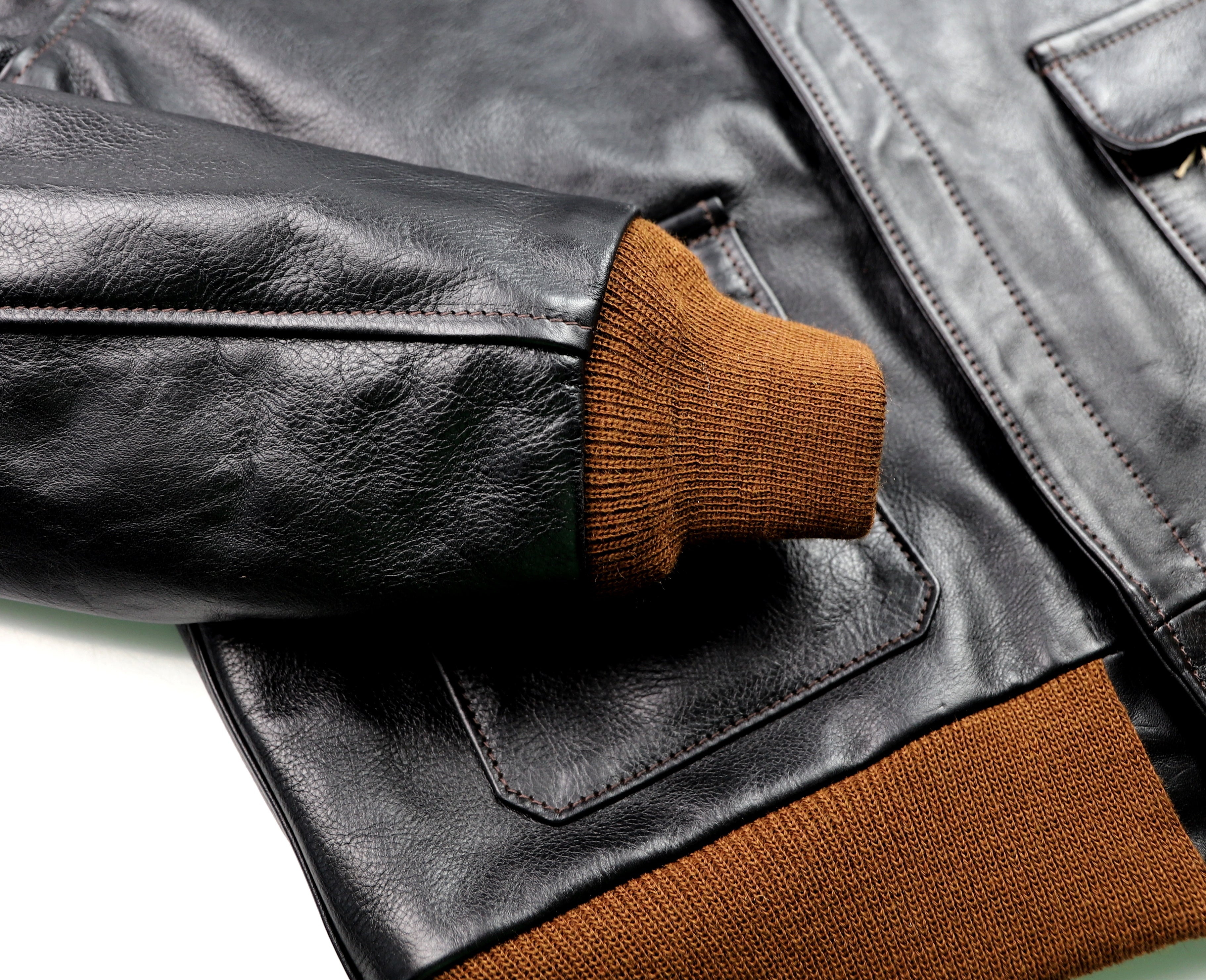 Aero A-2 Military Flight Jacket, size 40, Blackened Brown Vicenza Horsehide