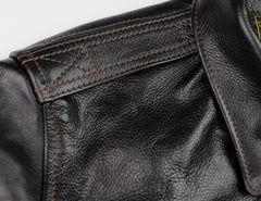 Aero A-2 Military Flight Jacket, size 38, Blackened Brown Vicenza Horsehide