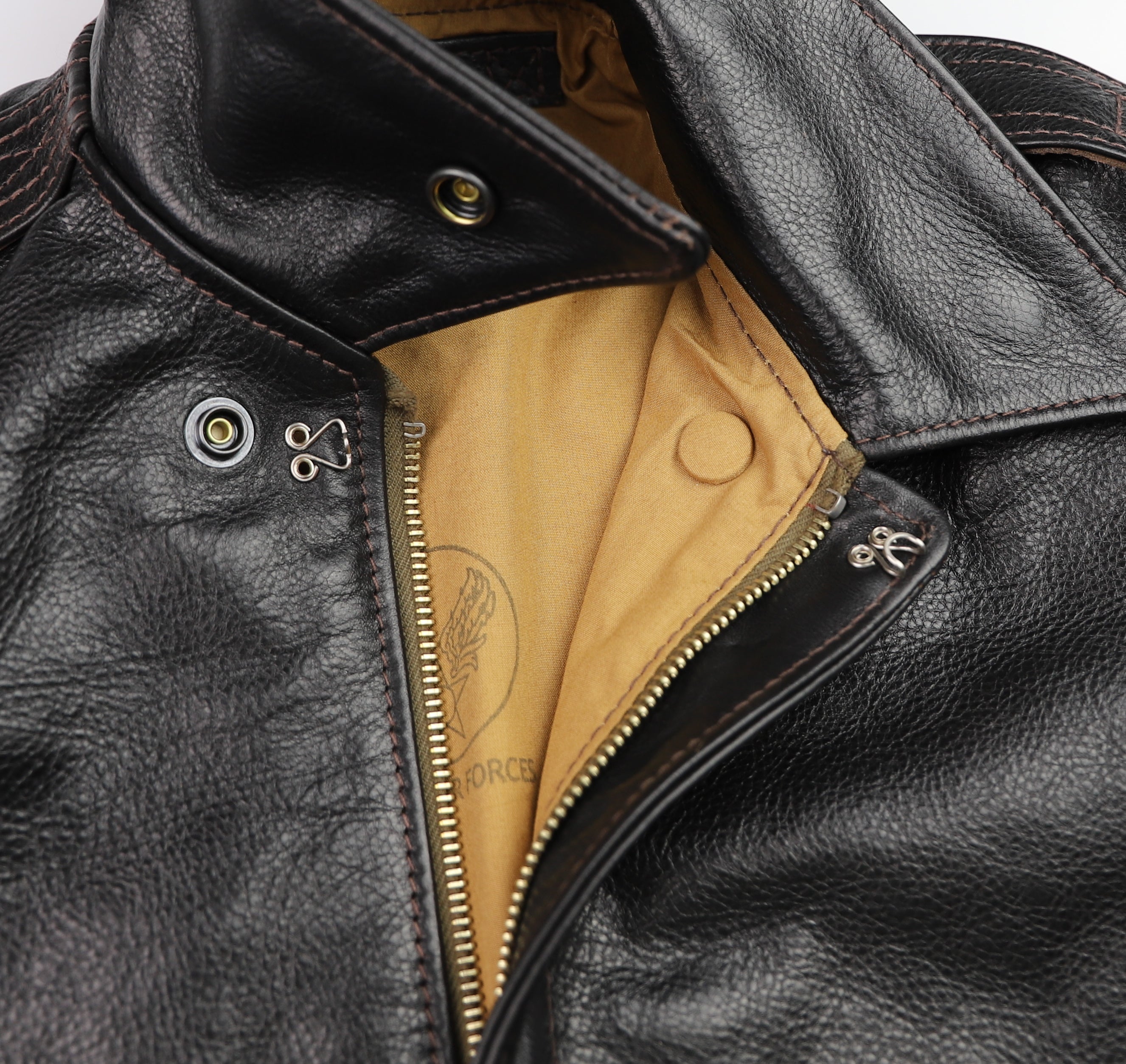 Aero A-2 Military Flight Jacket, size 38, Blackened Brown Vicenza Horsehide