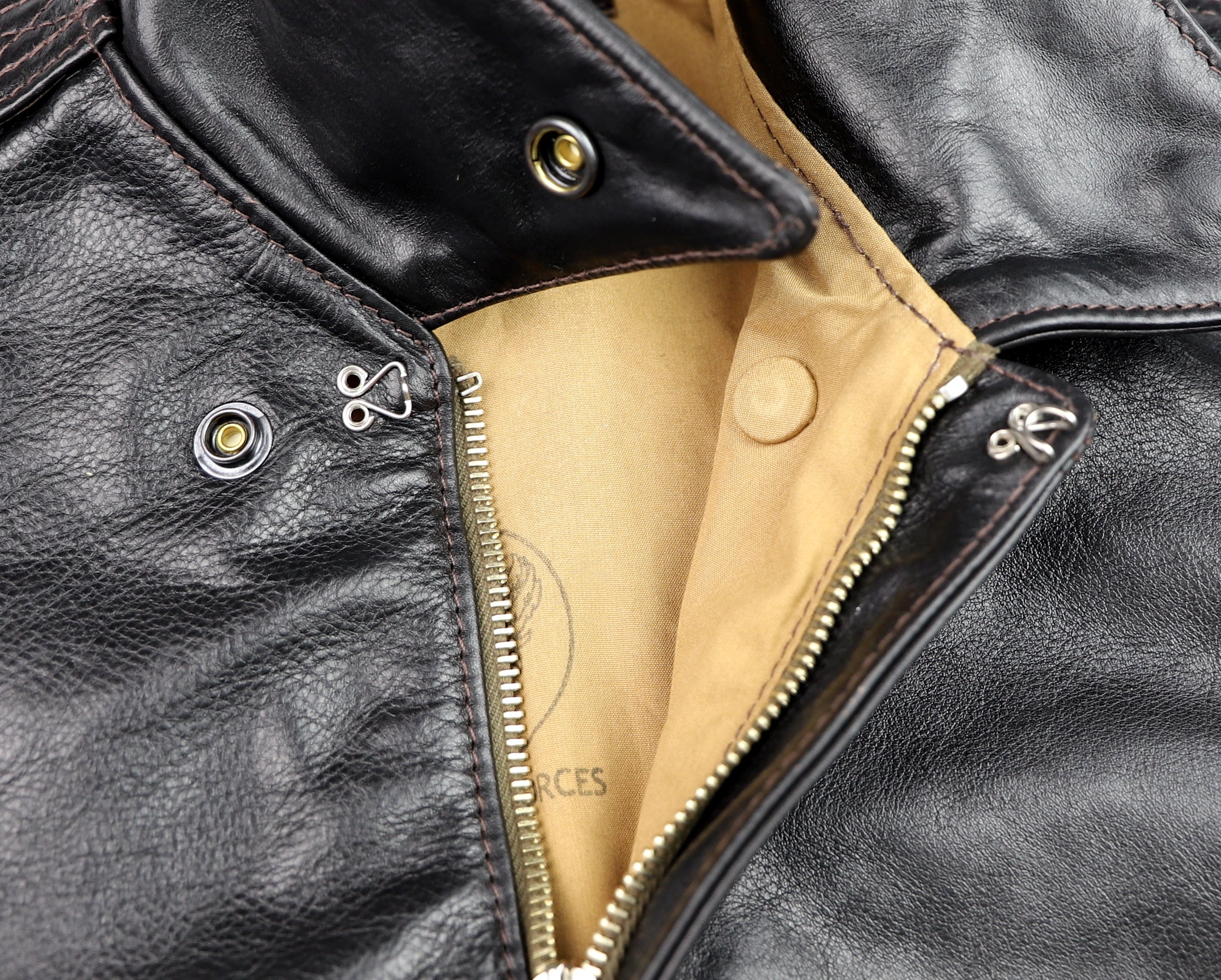 Aero A-2 Military Flight Jacket, size 40, Blackened Brown Vicenza Horsehide