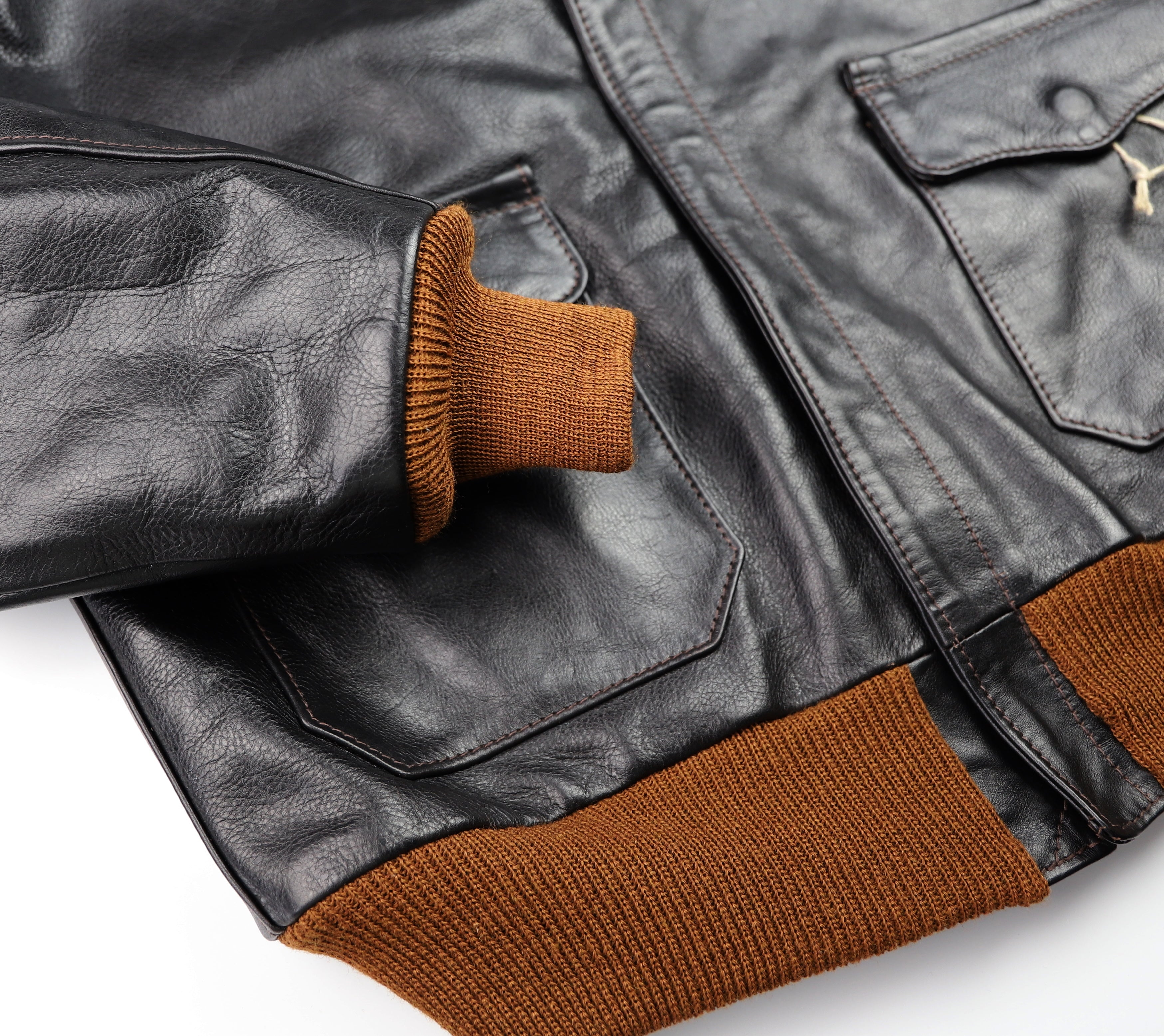 Aero A-2 Military Flight Jacket, size 40, Blackened Brown Vicenza Horsehide