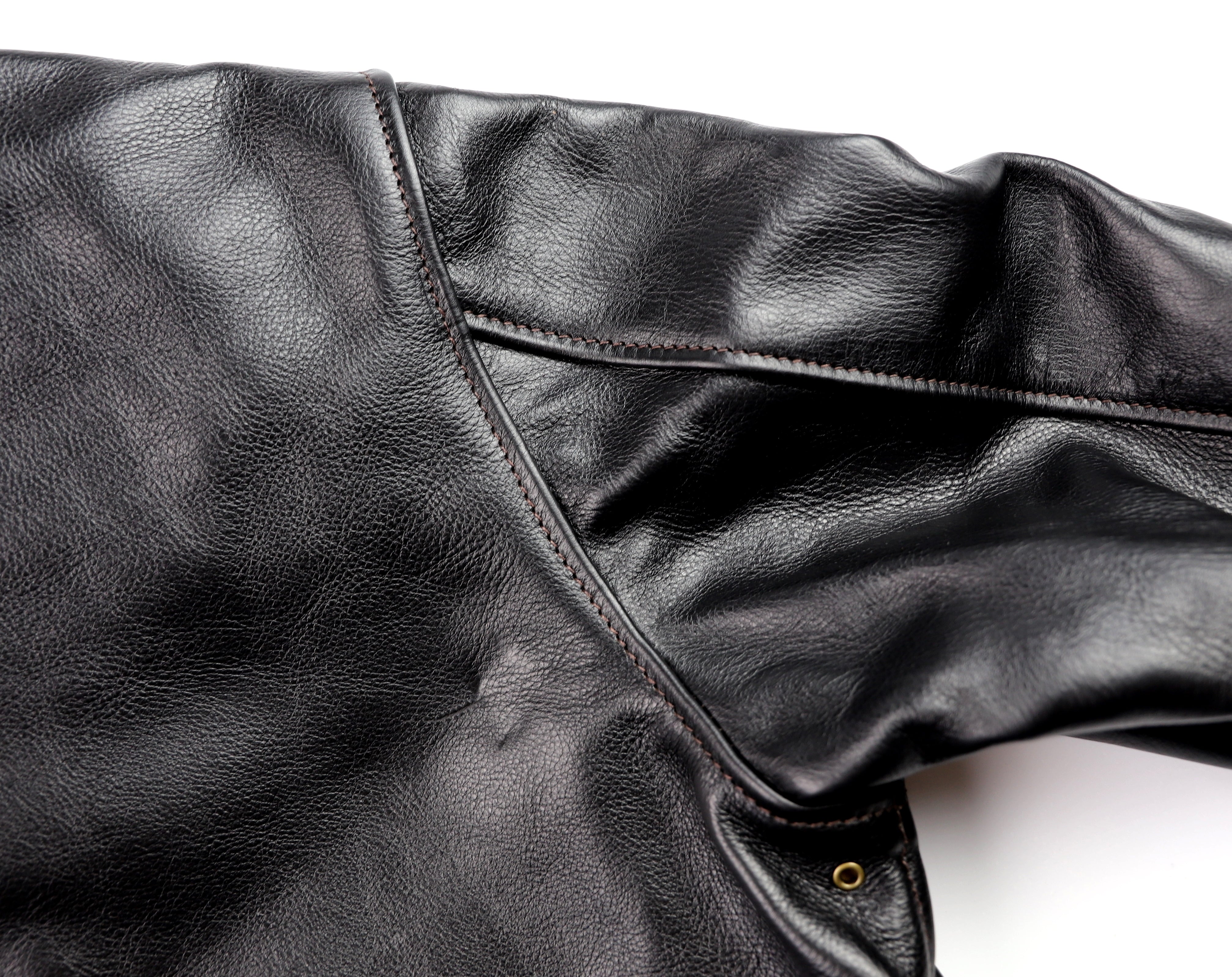 Aero A-2 Military Flight Jacket, size 42, Blackened Brown Vicenza Horsehide