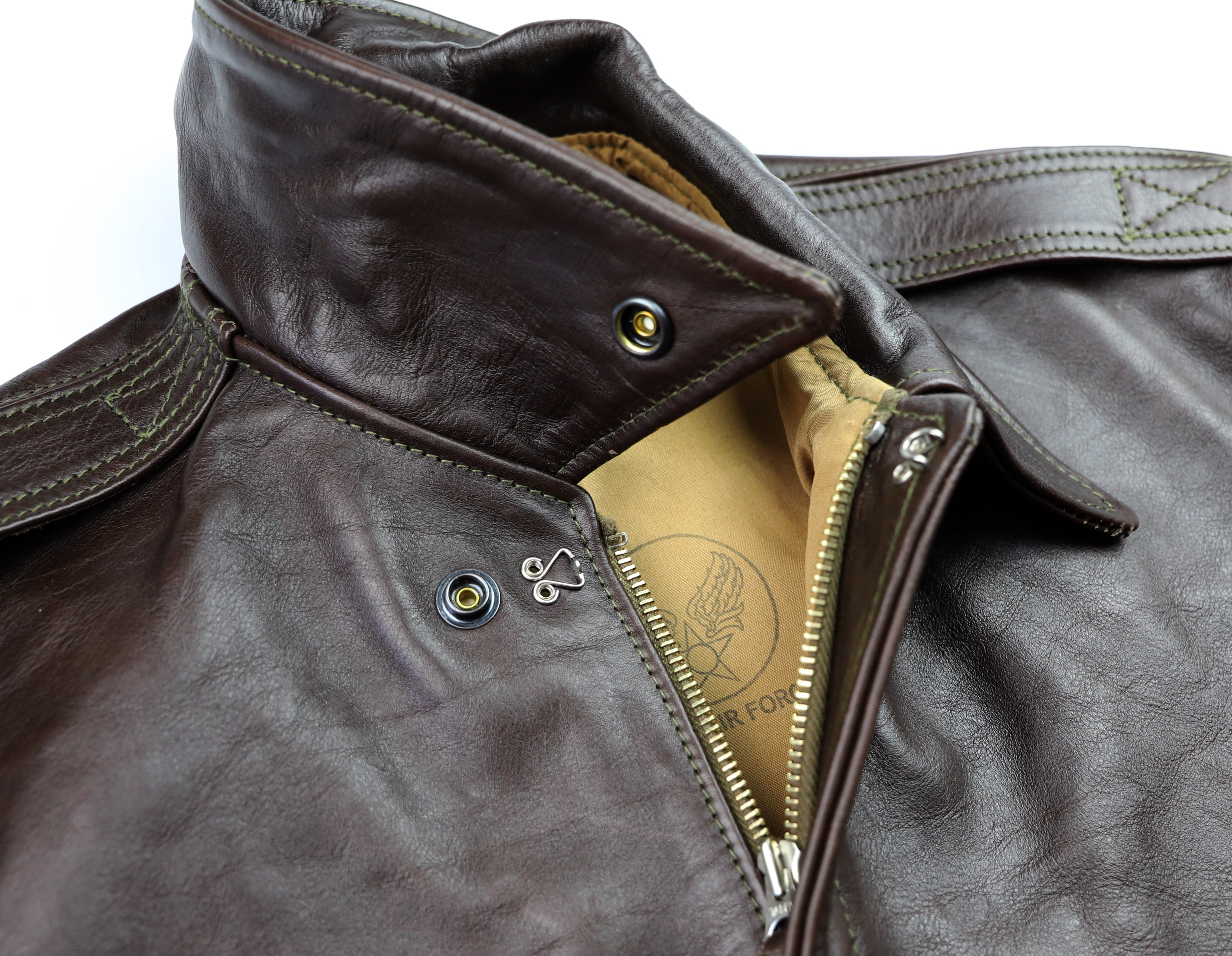 Aero A-2 Military Flight Jacket, size 42, Dark Seal Vicenza Horsehide