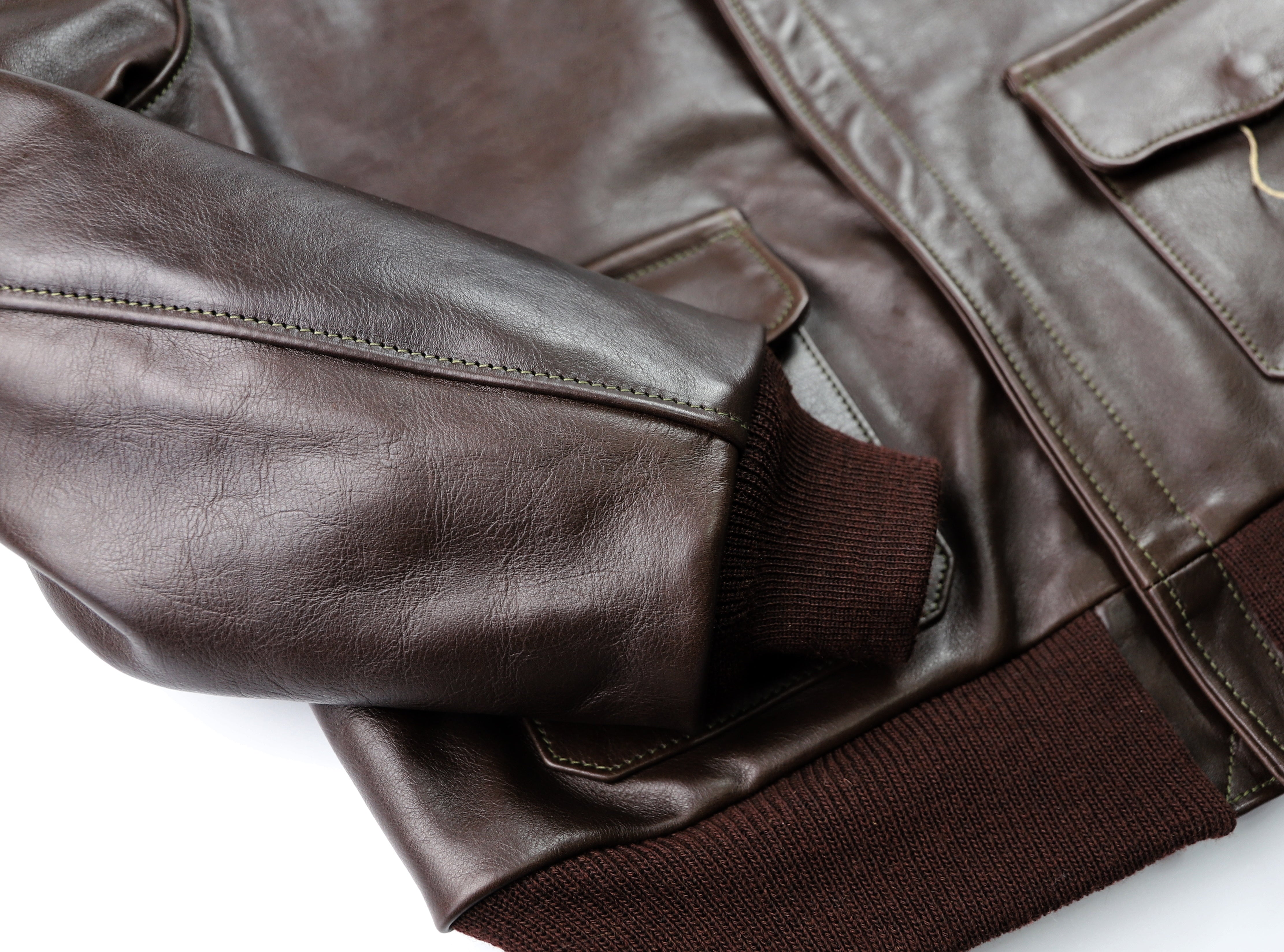 Aero A-2 Military Flight Jacket, size 42, Dark Seal Vicenza Horsehide