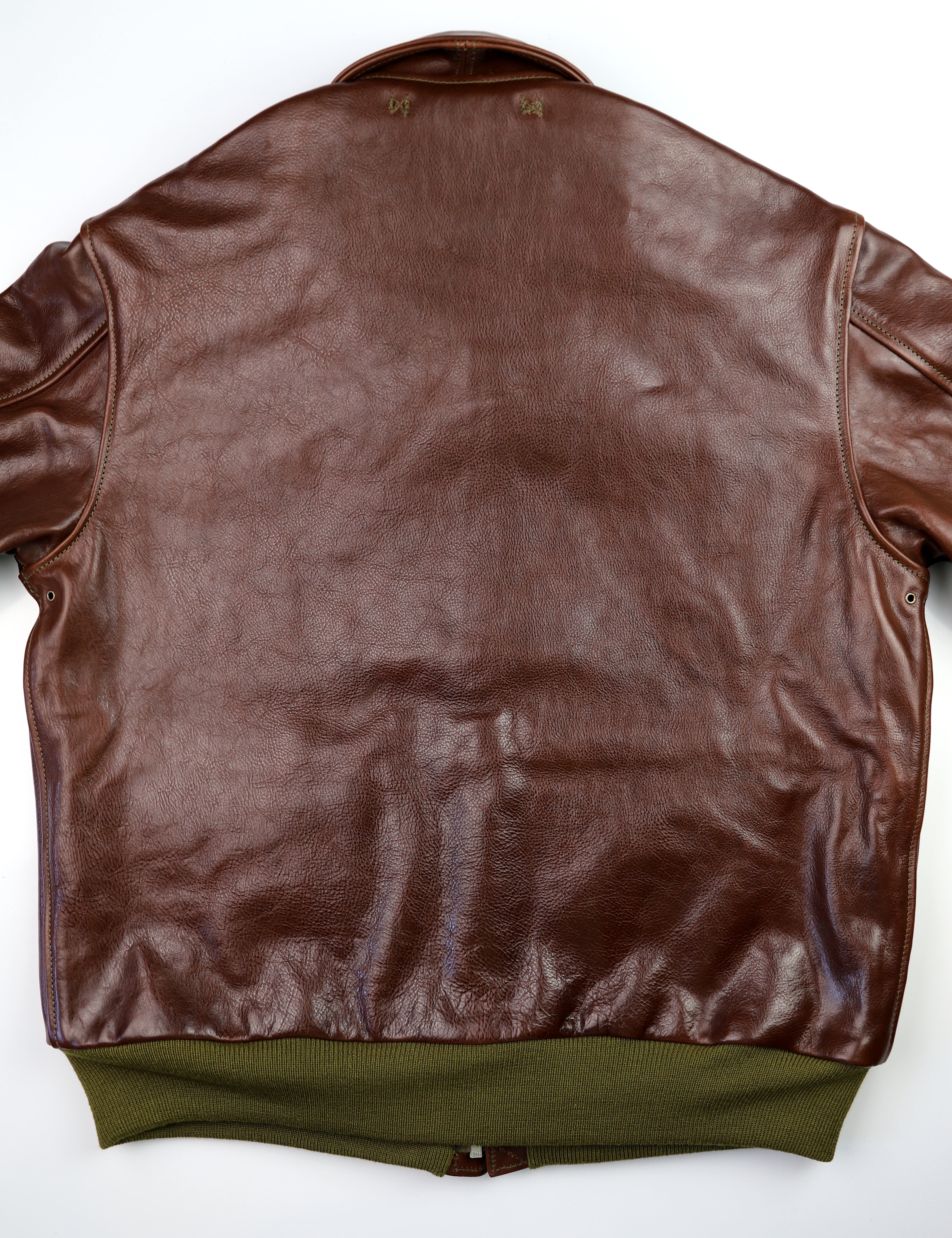 Aero A-2 Military Flight Jacket, size 44, Tobacco Badalassi Cowhide