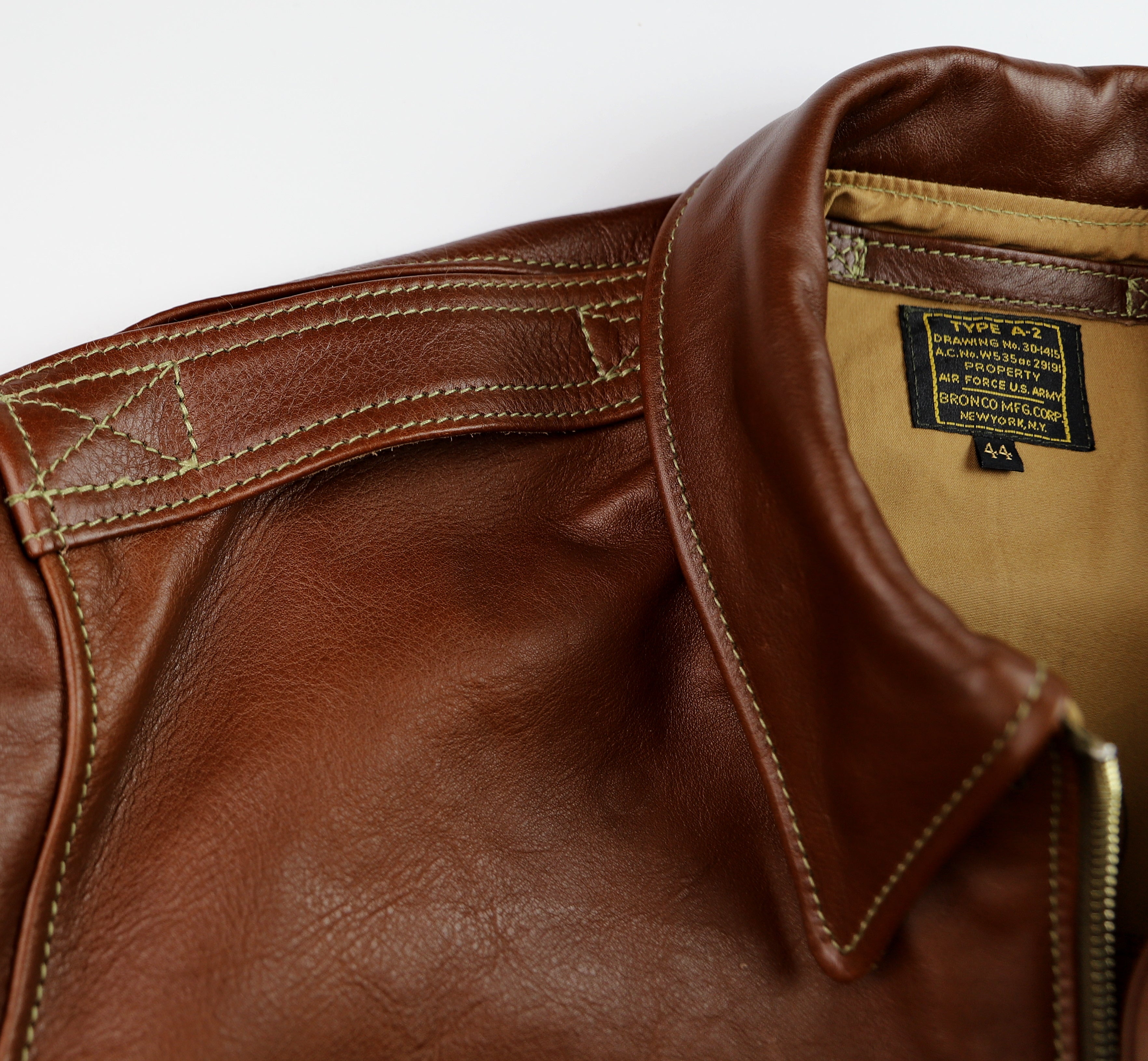 Aero A-2 Military Flight Jacket, size 44, Russet Vicenza Horsehide