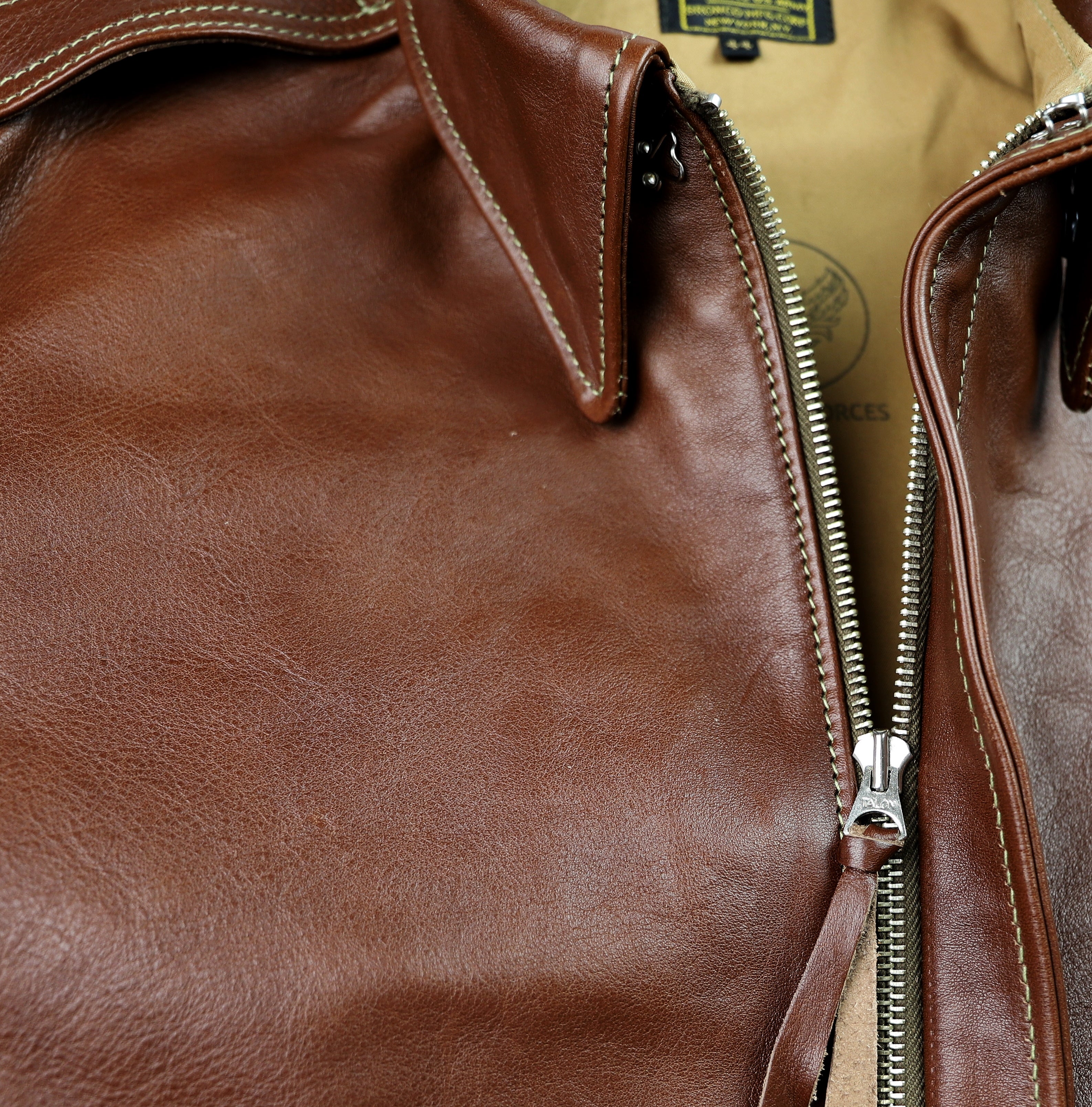 Aero A-2 Military Flight Jacket, size 44, Russet Vicenza Horsehide
