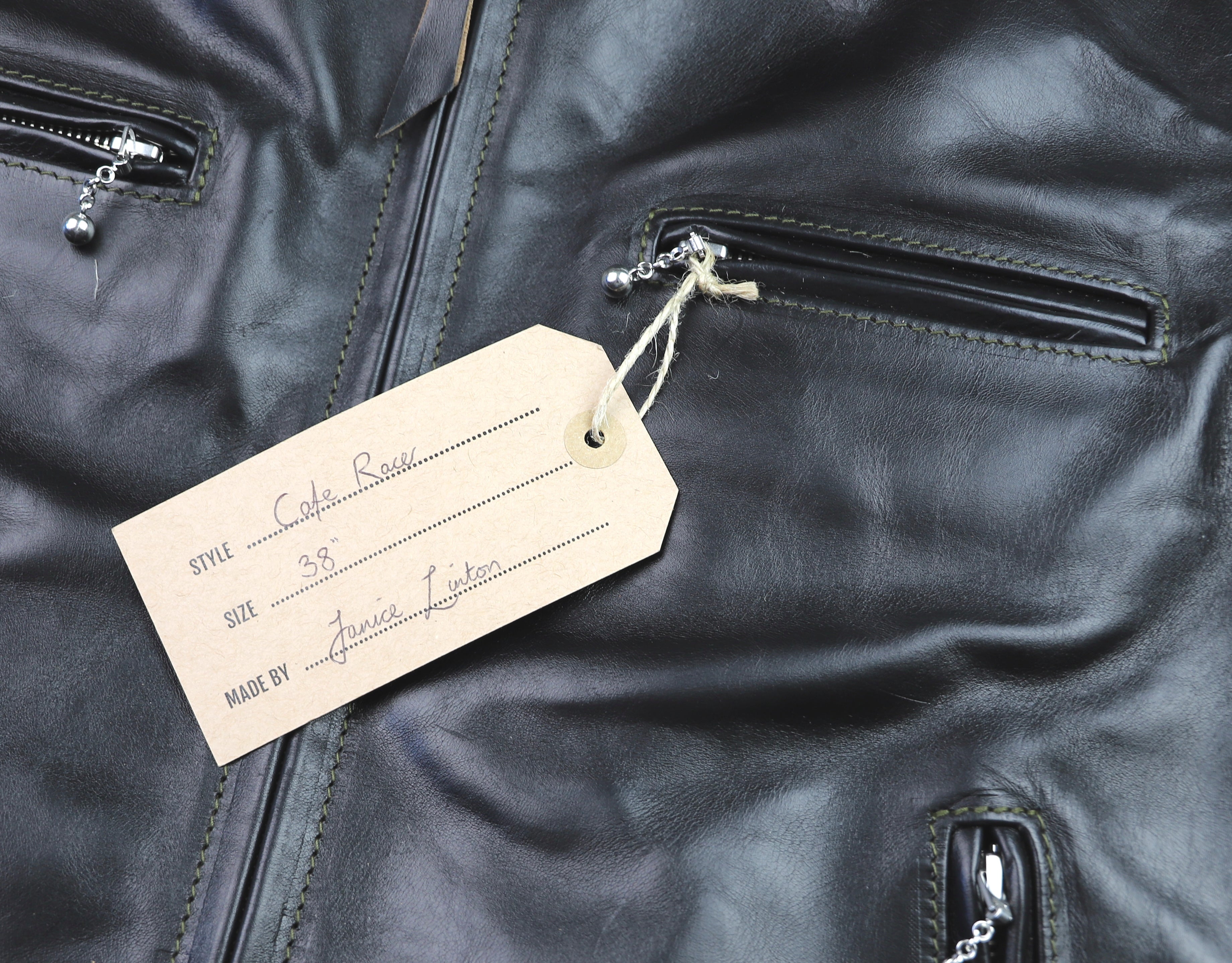 Aero Cafe' Racer, size 38, Black Chromexcel FQHH Horsehide