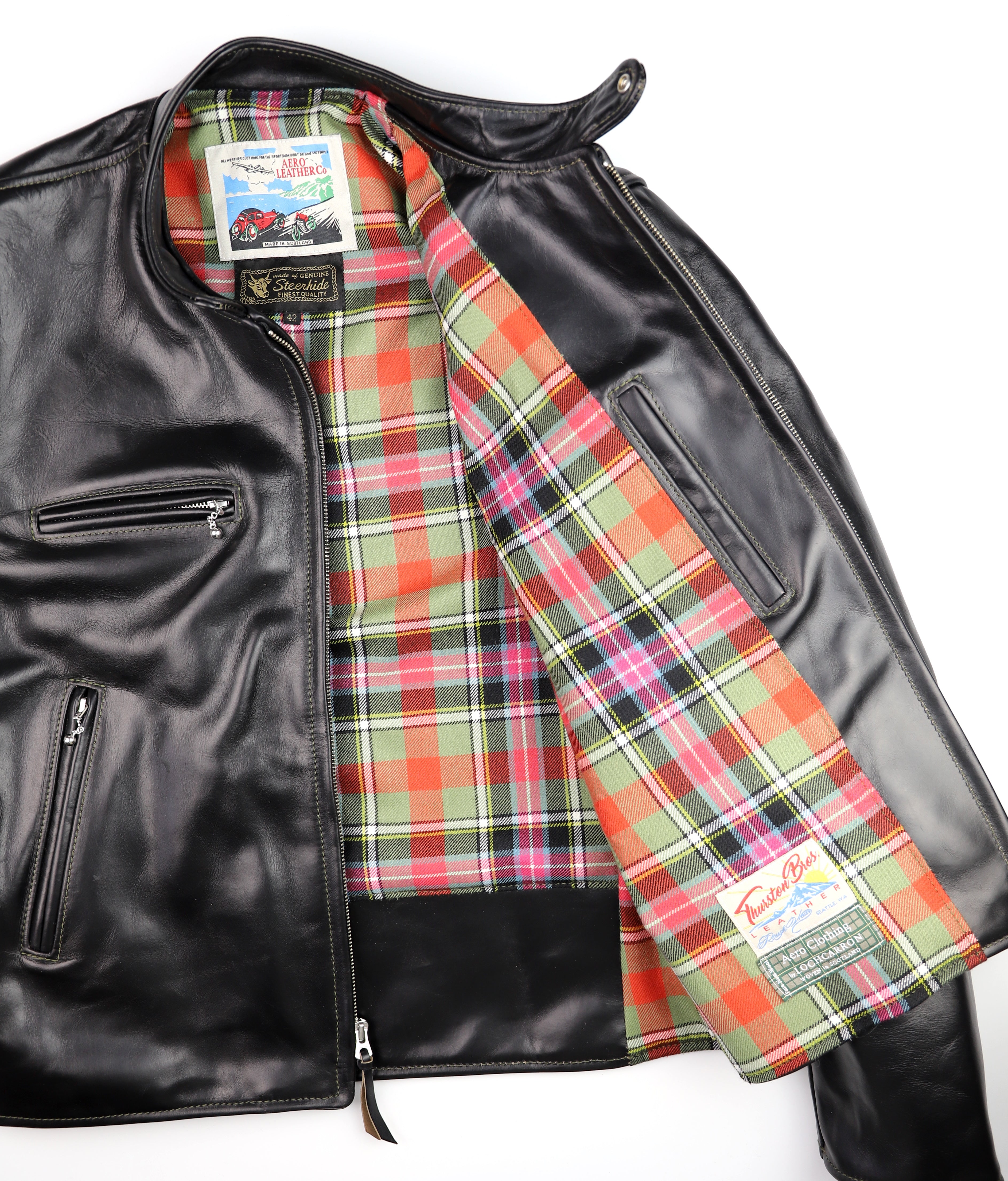 Aero Cafe' Racer, size 42, Black CXL Steerhide