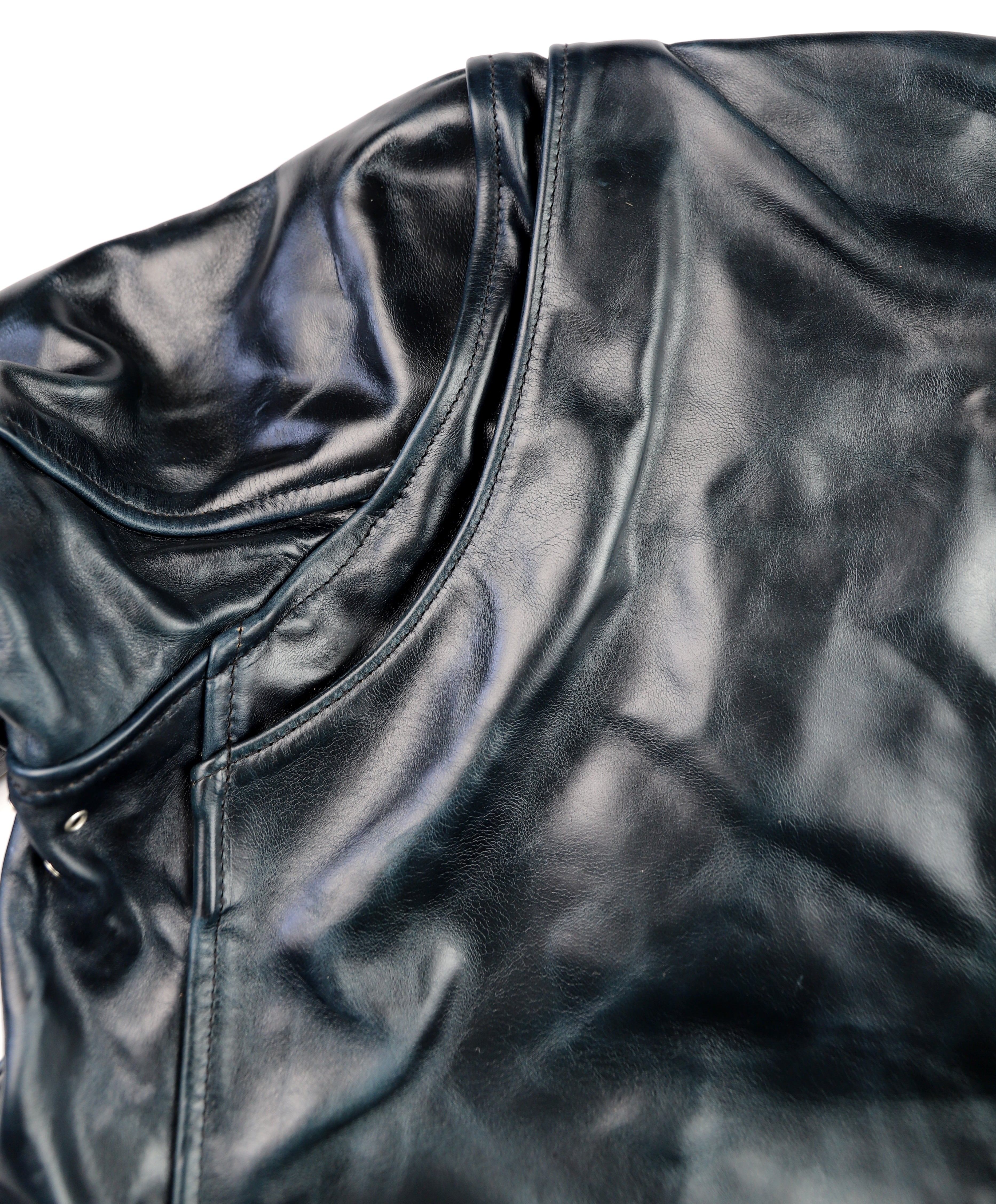 Aero Cafe' Racer, size 44, Midnight Blue CXL Horsehide